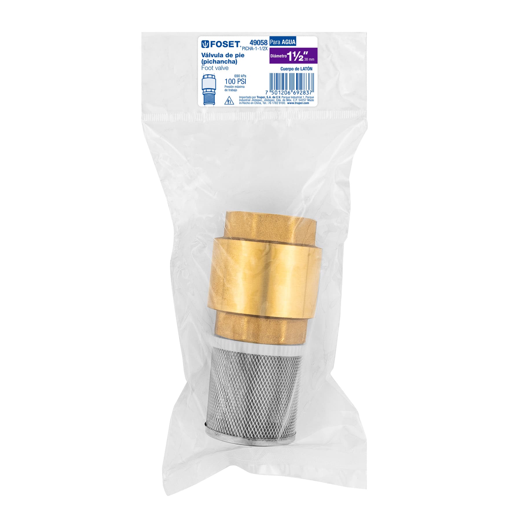 Pichancha con rejilla acero inoxidable 1-1/2"