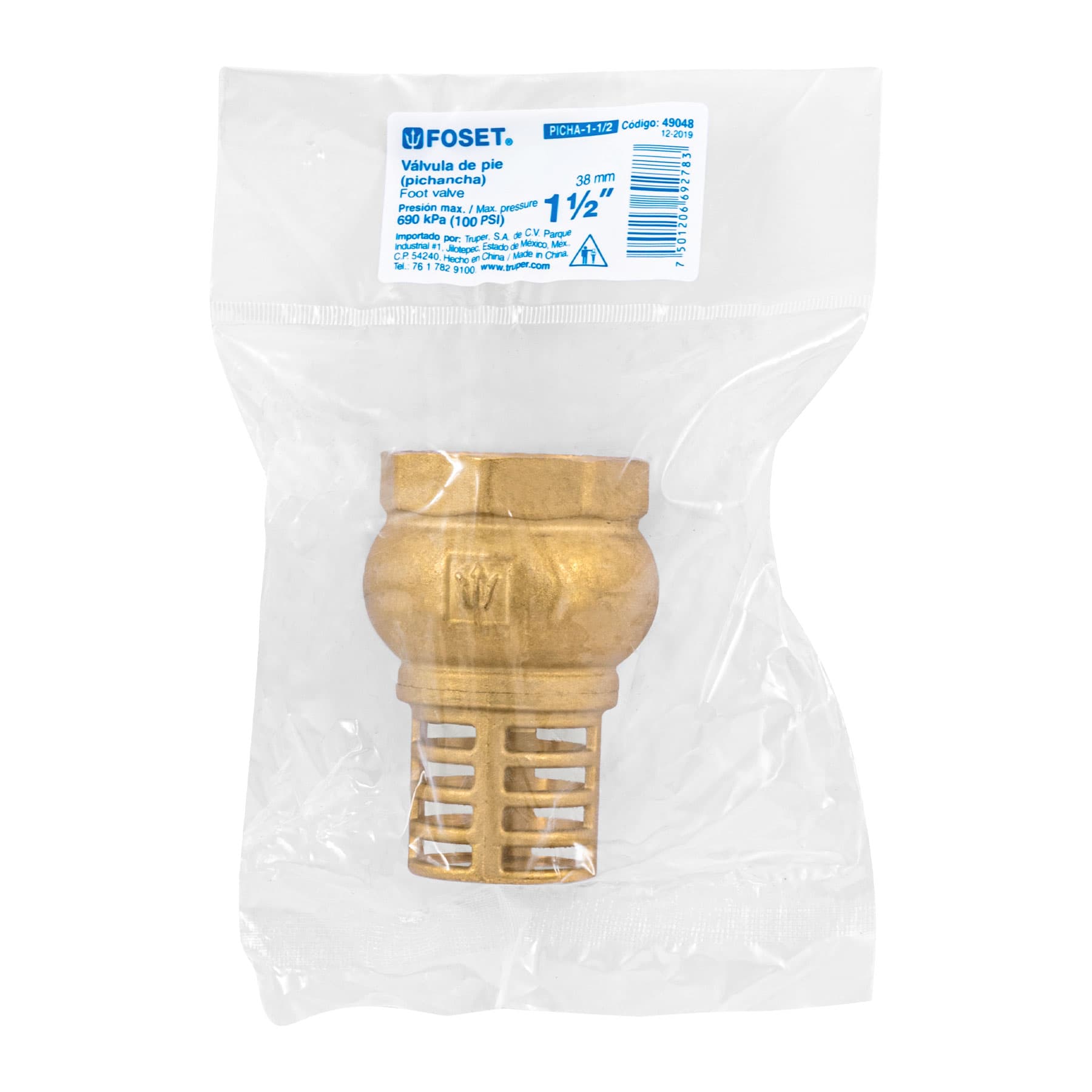 Pichancha con rejilla de latón 1-1/2"