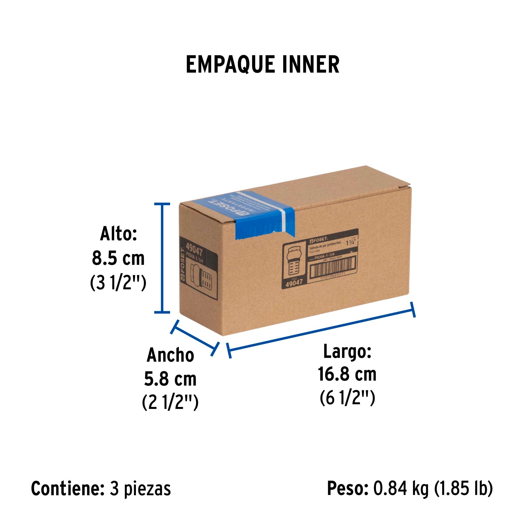 Pichancha con rejilla de latón 1-1/4"