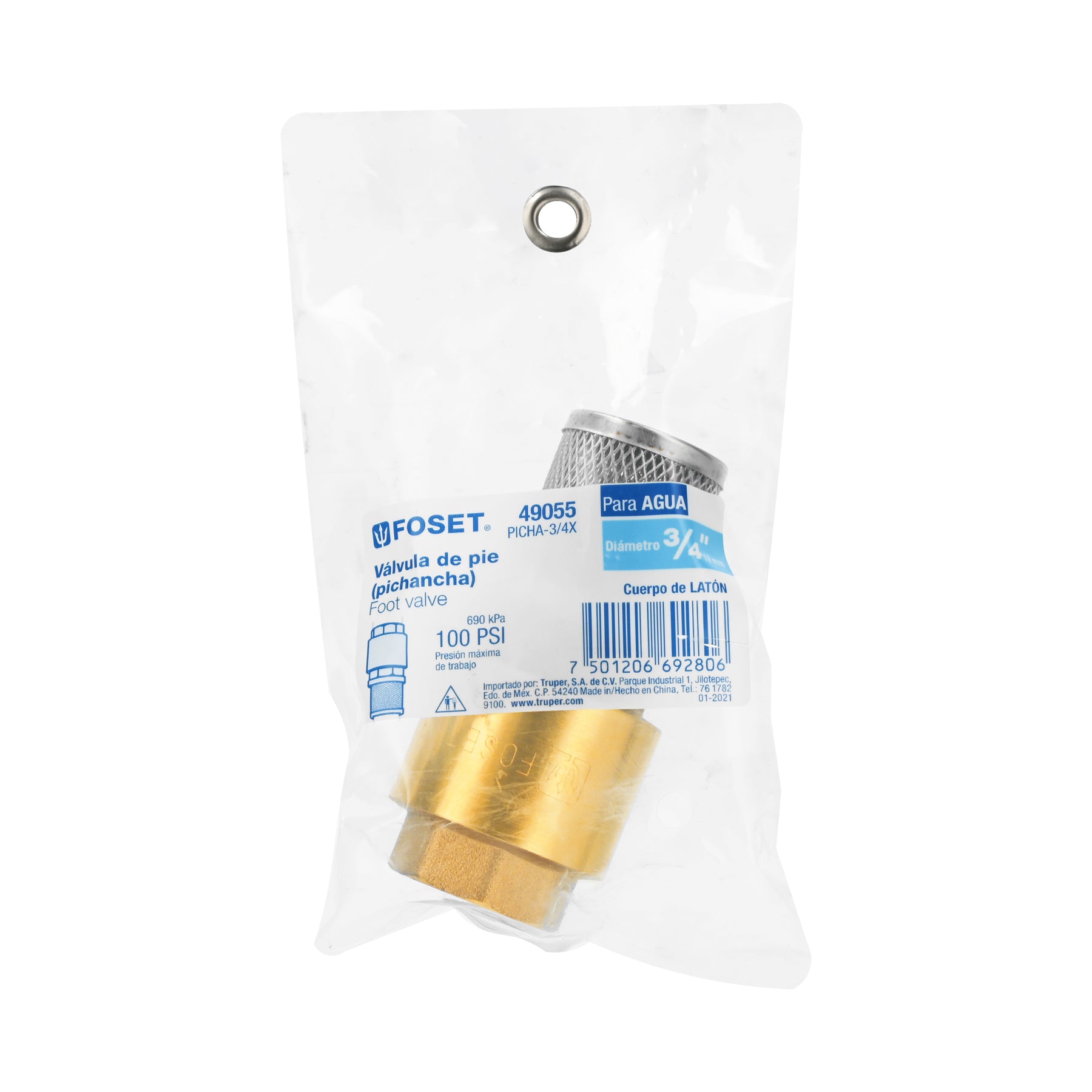 Pichancha con rejilla acero inoxidable 3/4"