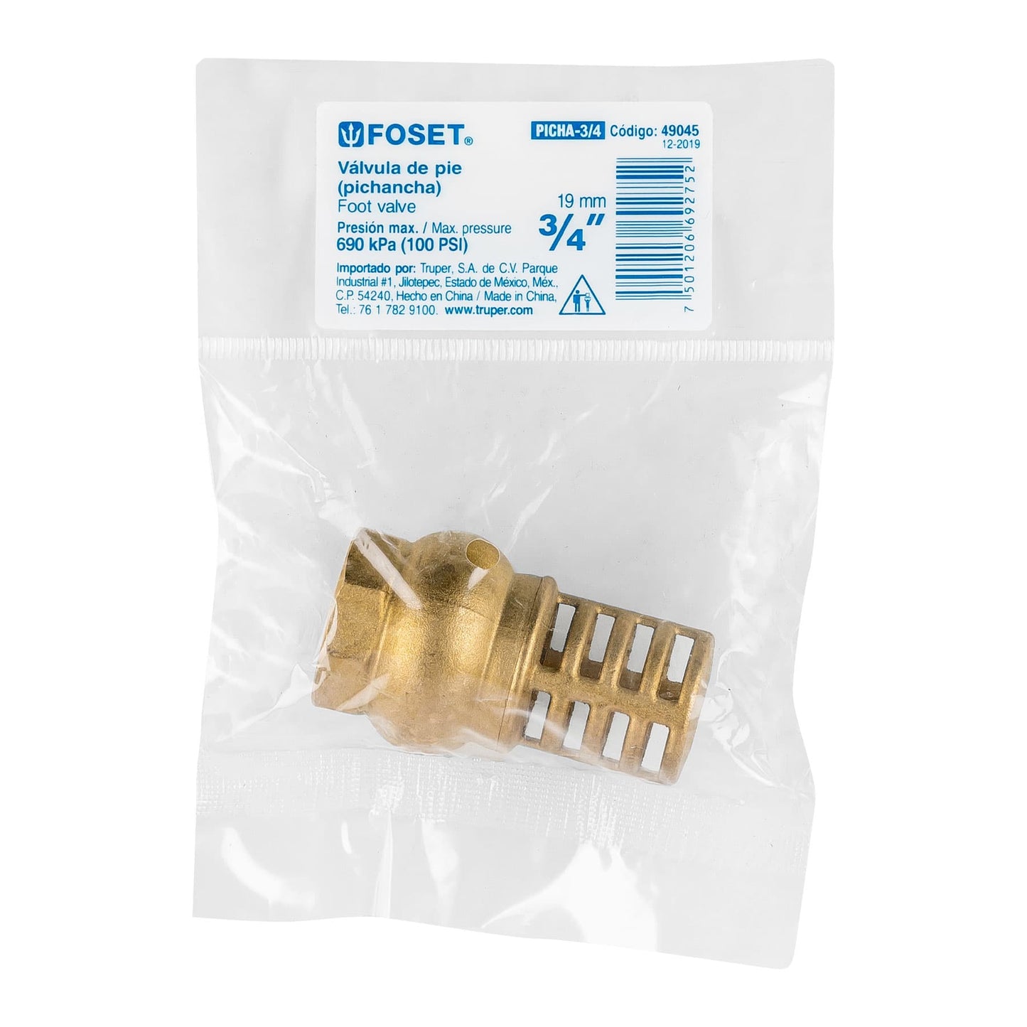 Pichancha con rejilla de latón 3/4"
