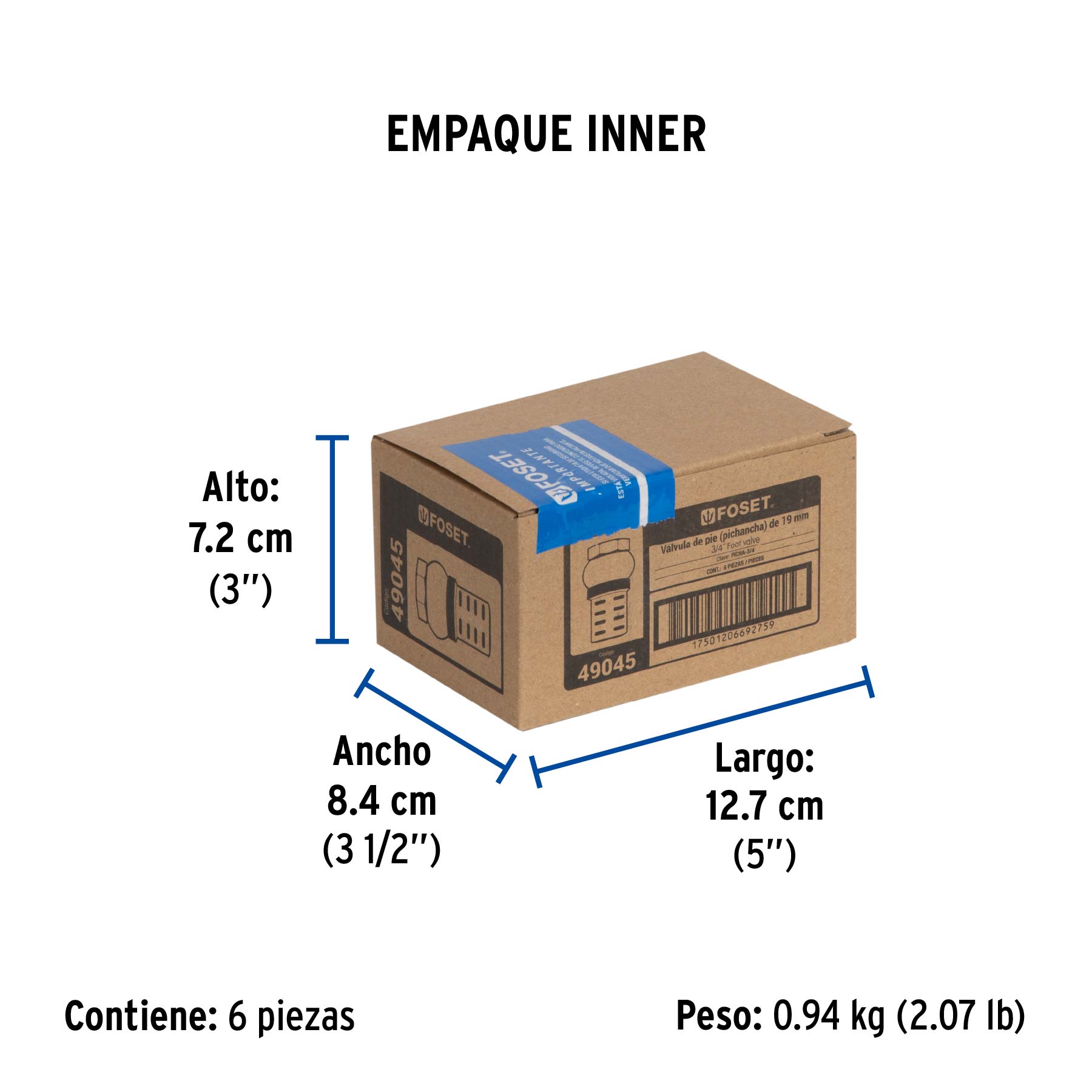 Pichancha con rejilla de latón 3/4"