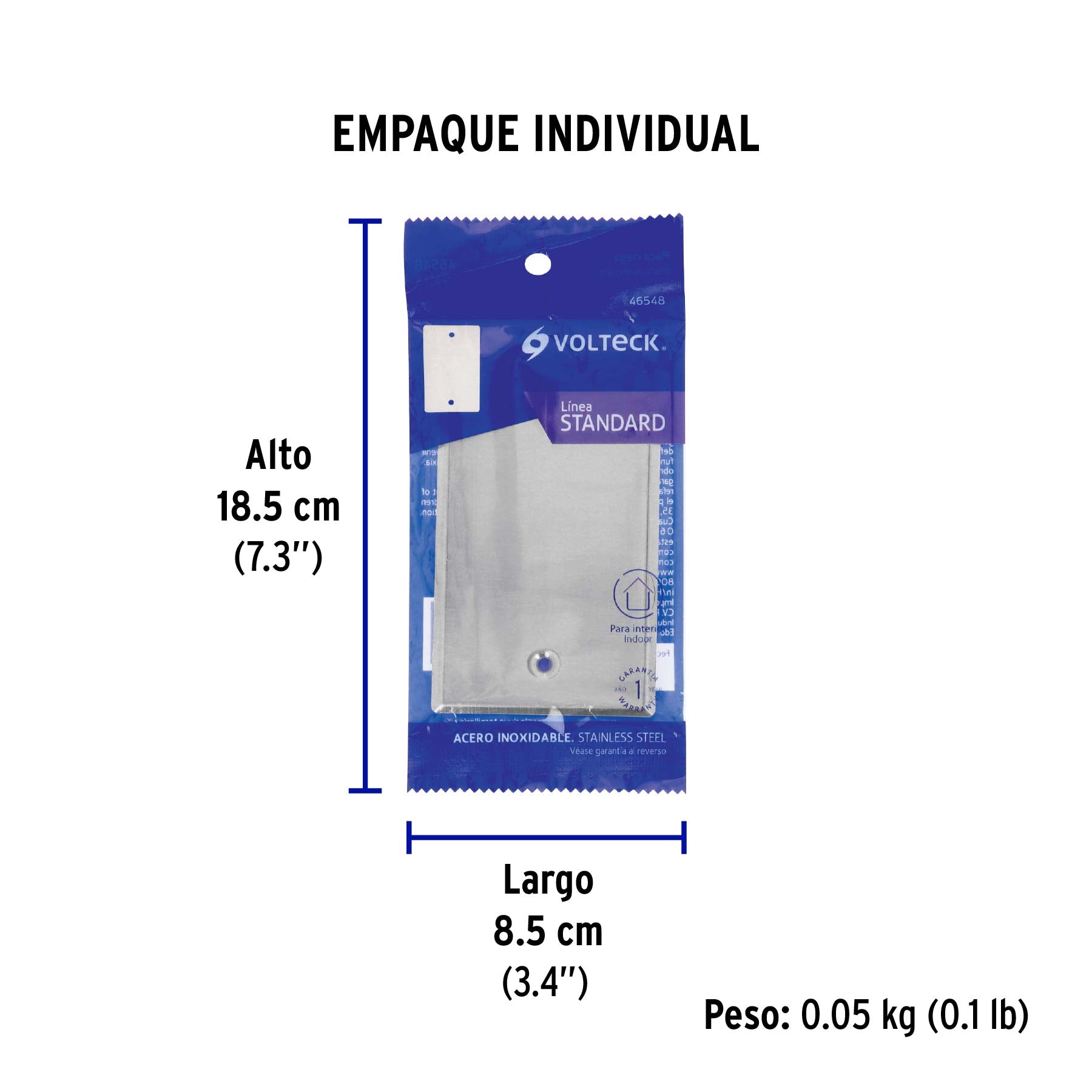 Placa de Acero Inoxidable ciega, Línea Standard