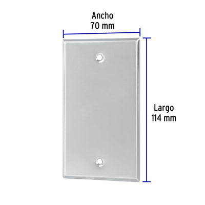 Placa de Acero Inoxidable ciega, Línea Standard