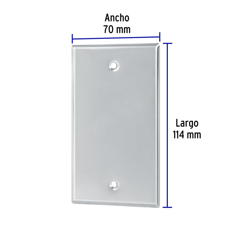 Placa de Acero Inoxidable ciega, Línea Standard