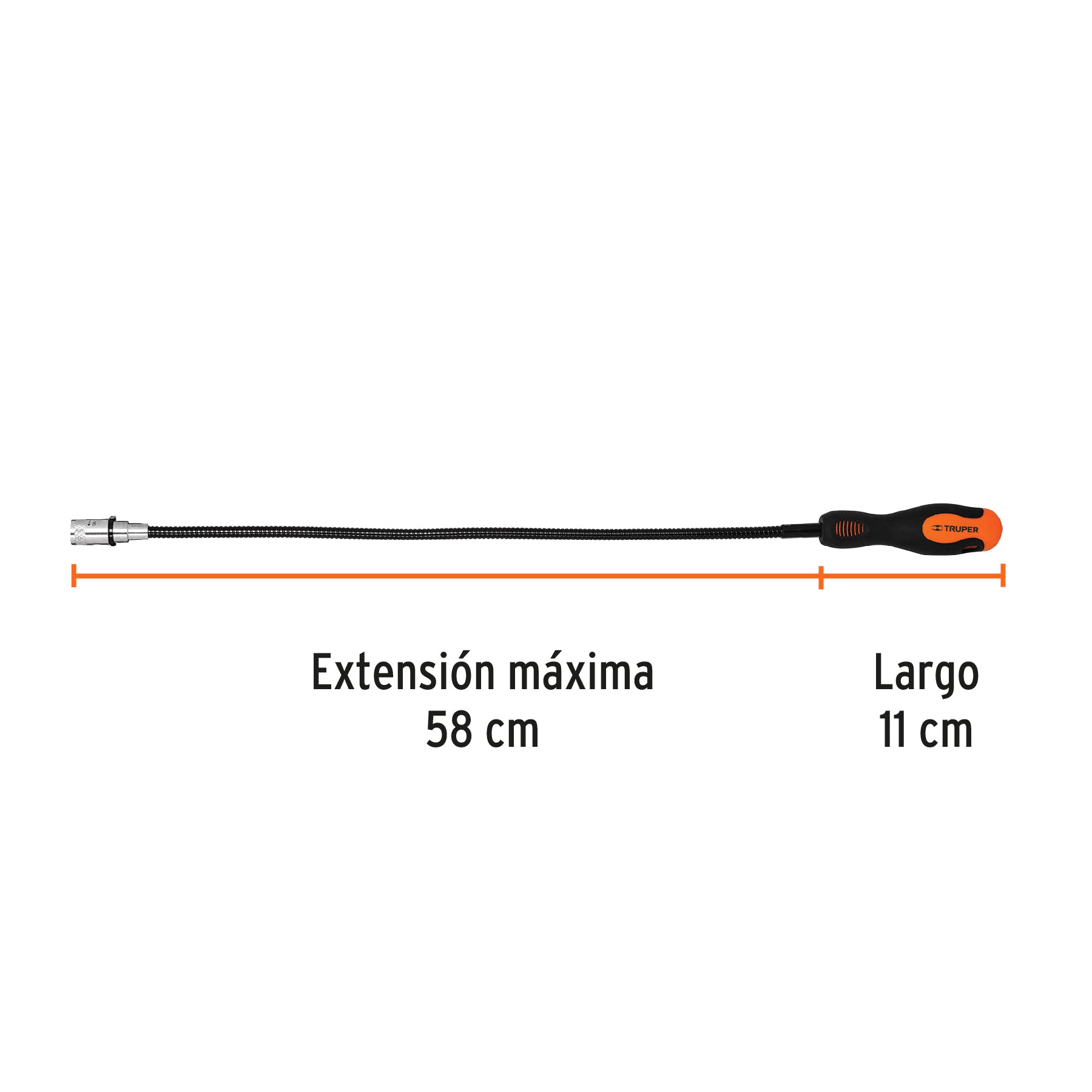 Imán extensible, flexible de acero con LED, 3 kg