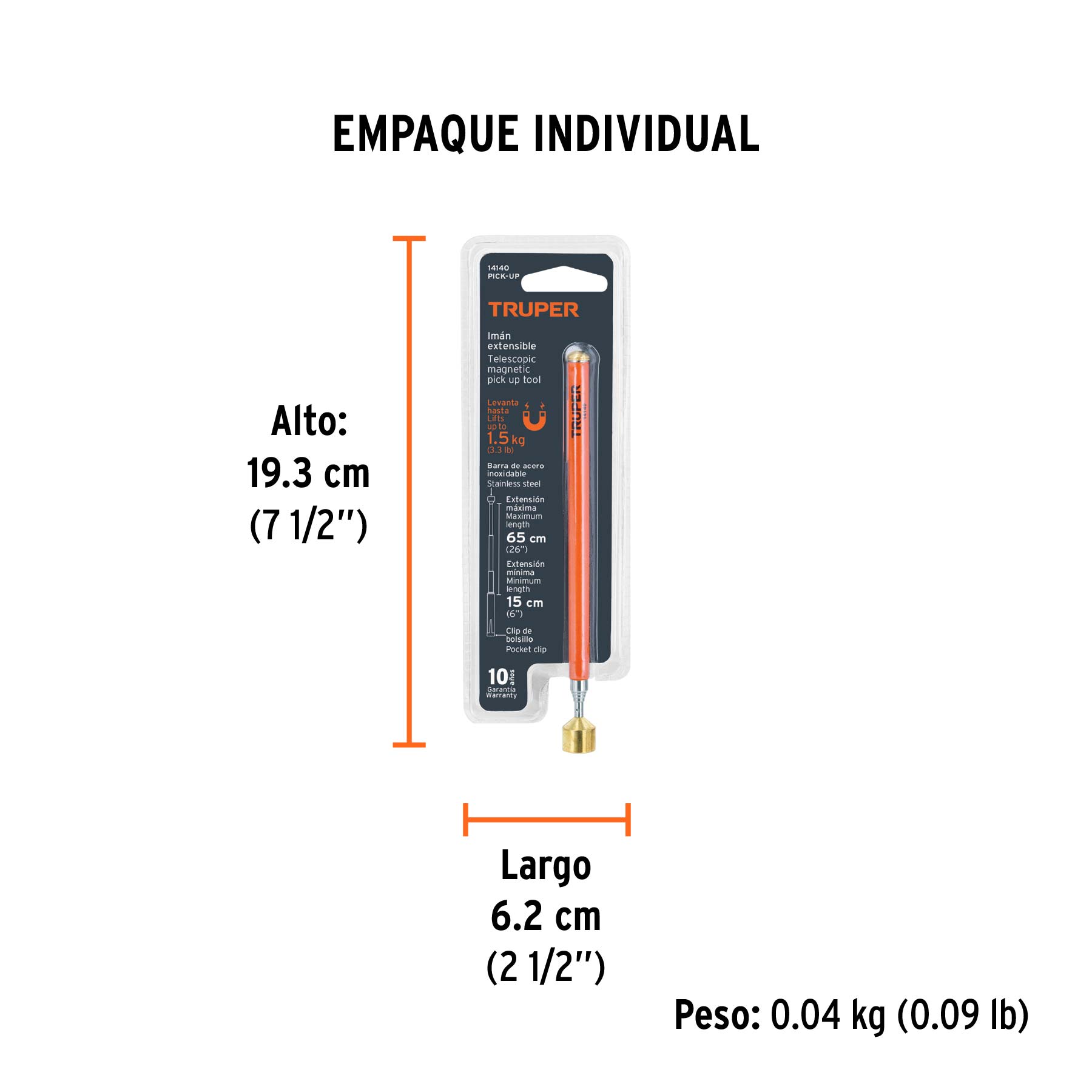 Imán extensible, tipo bolígrafo