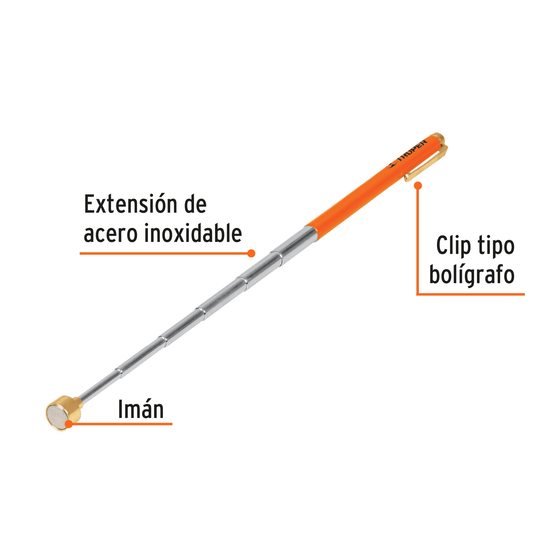 Imán extensible, tipo bolígrafo
