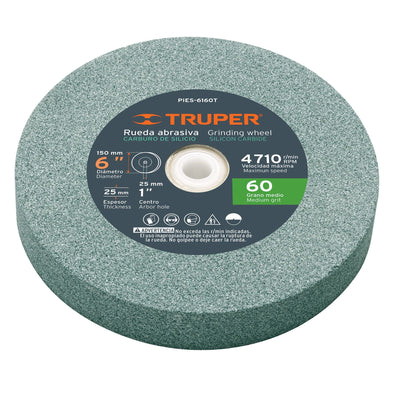 Piedra para esmeril 6 x 1", carburo de silicio, grano 60
