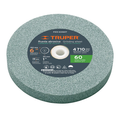 Piedra para esmeril 6 x 3/4", carburo de silicio, grano 60