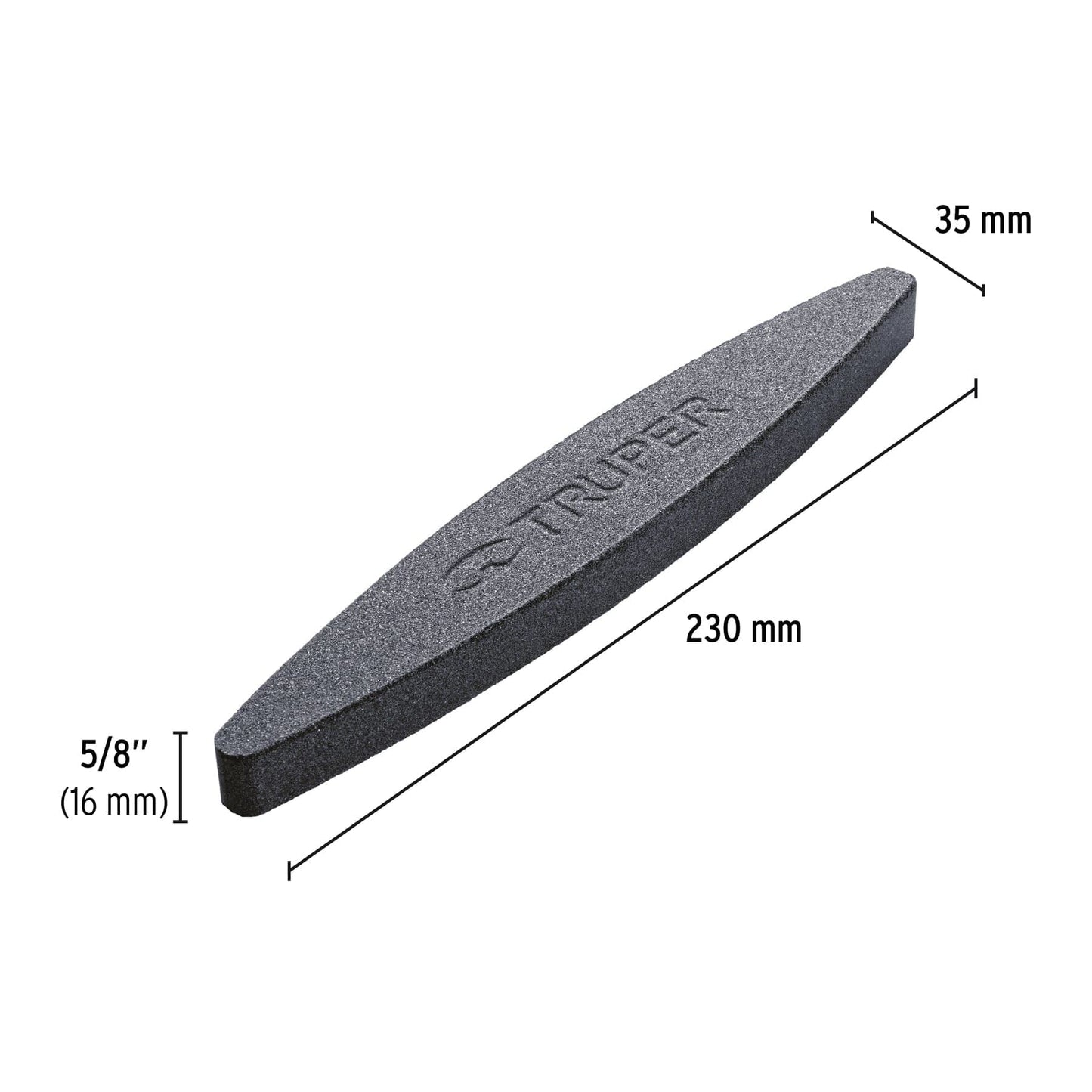 Piedra para guadaña 220 x 35 x 16mm, grano 150