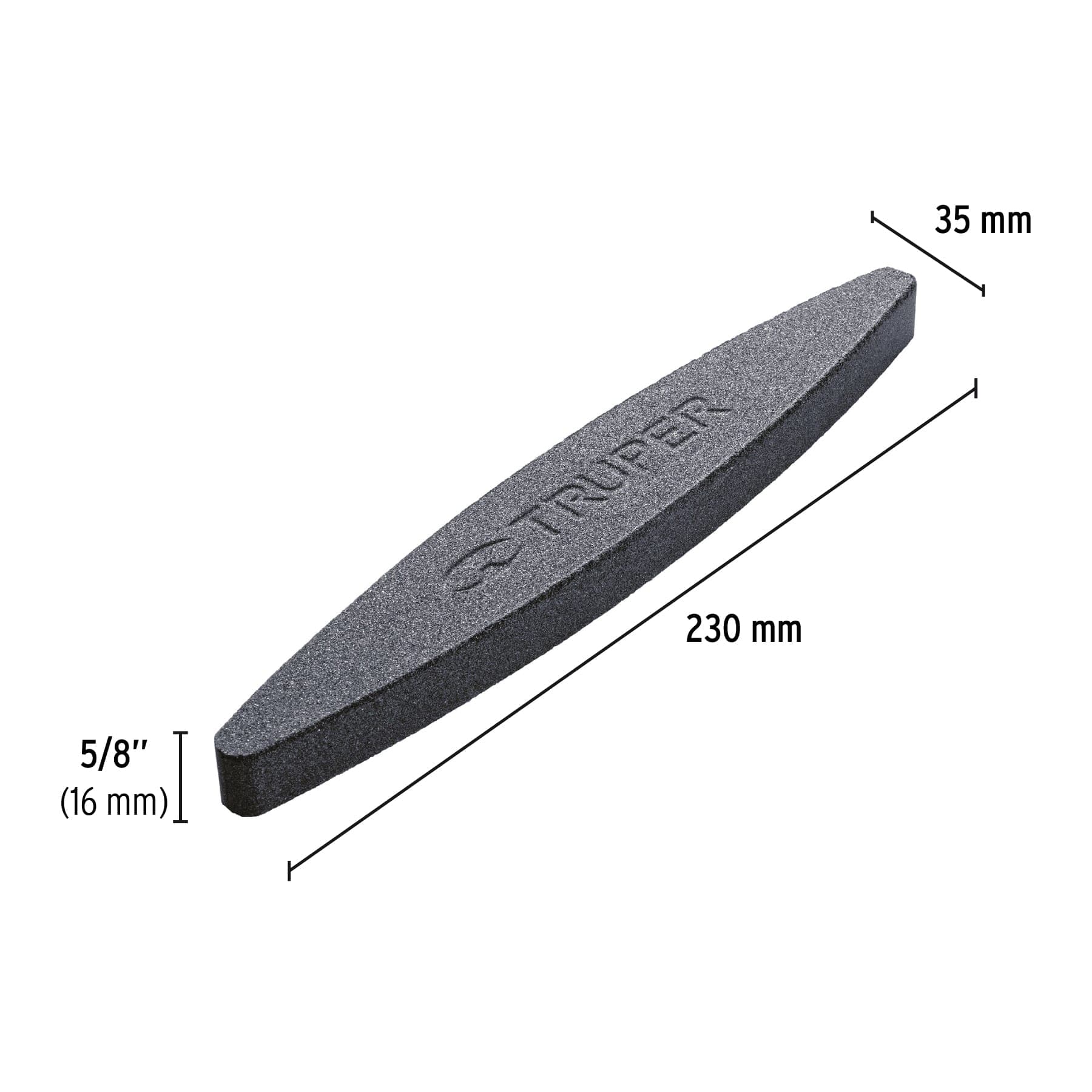 Piedra para guadaña 220 x 35 x 16mm, grano 150