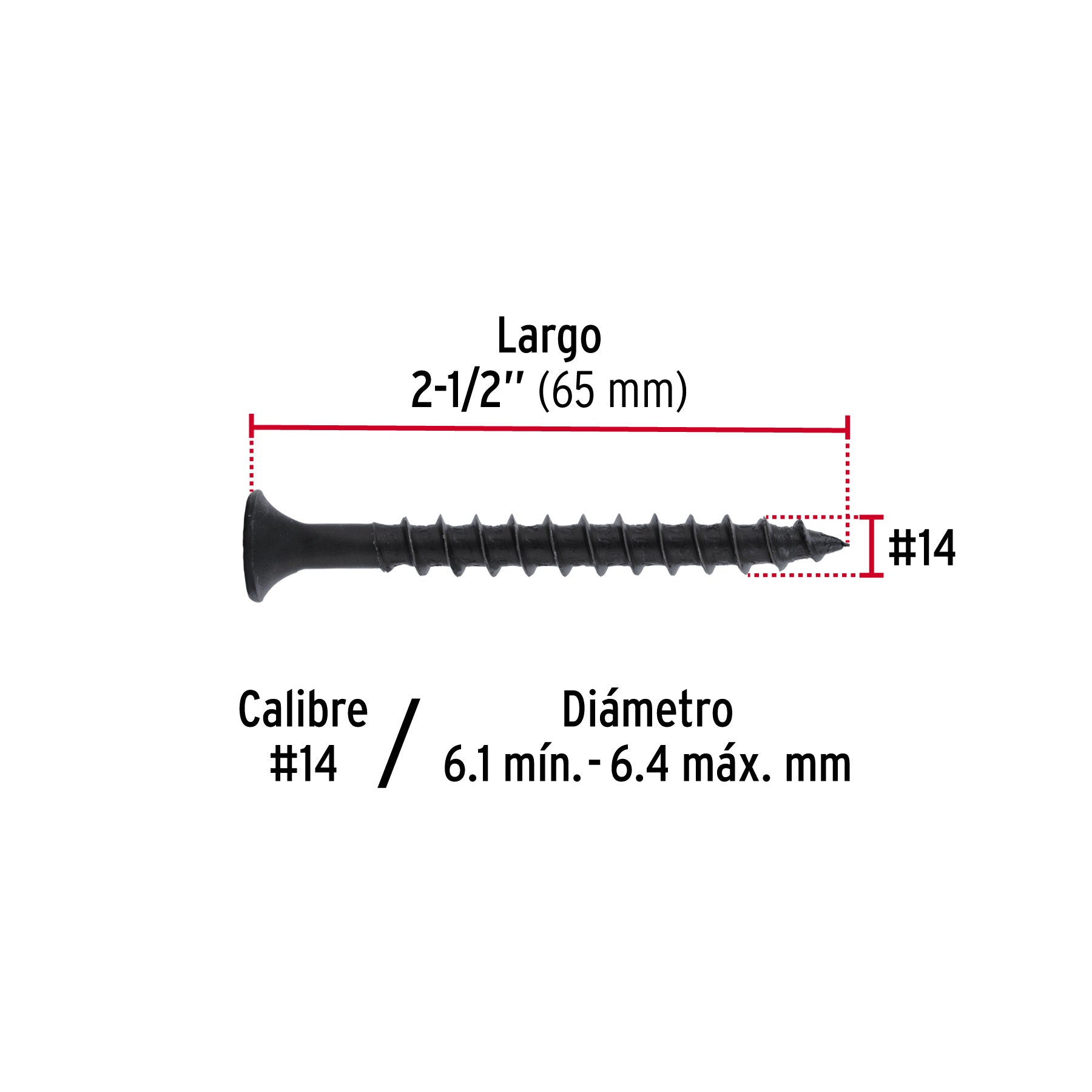 Pijas multiusos 14 x 2-1/2" caja con 100 piezas