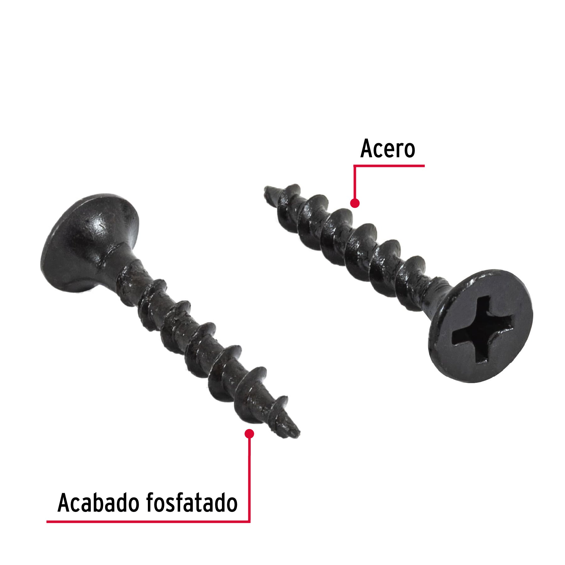 Pijas multiusos 6 x 1", caja con 100 piezas