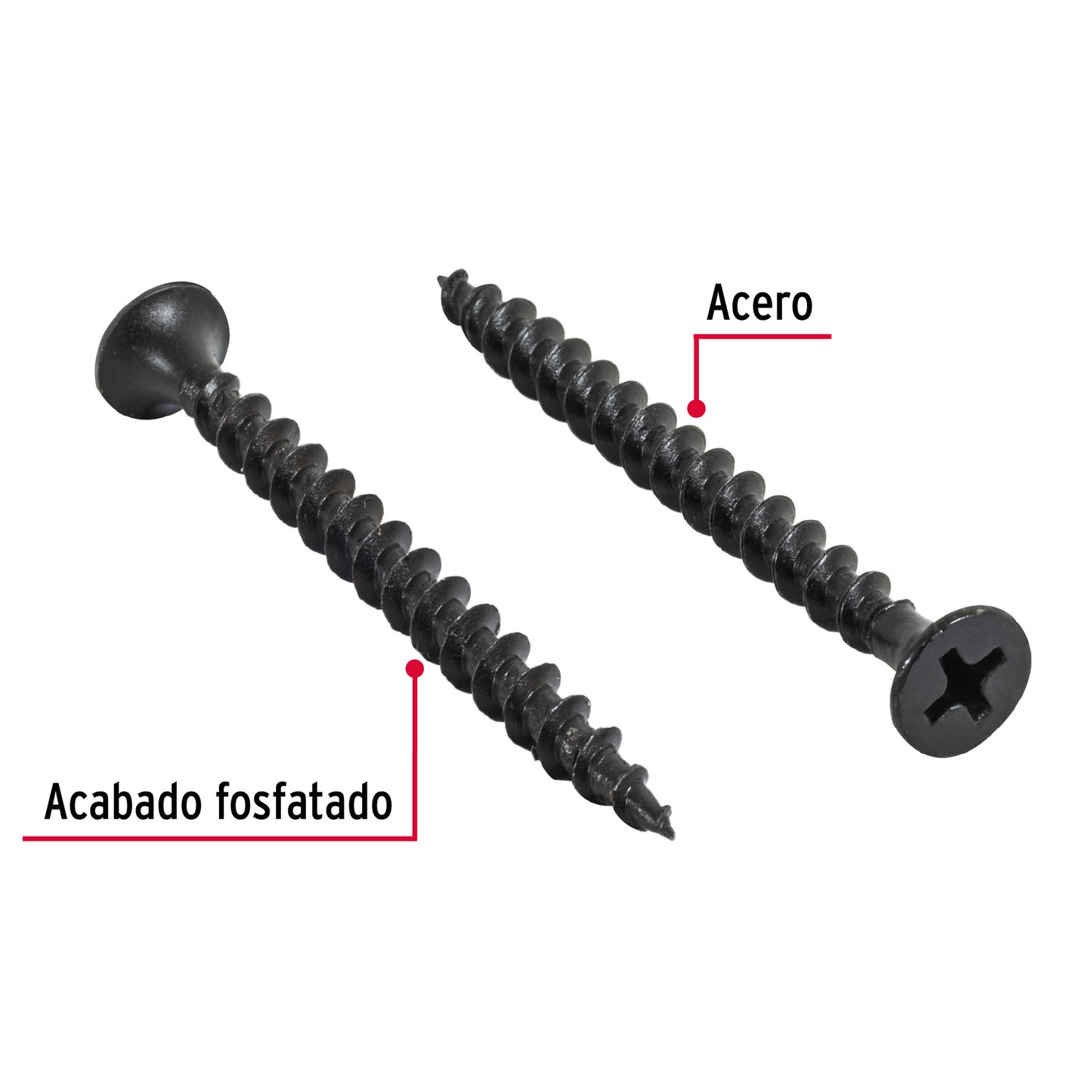 Blíster con 10 pijas multiusos, #8 x 2' , Fiero