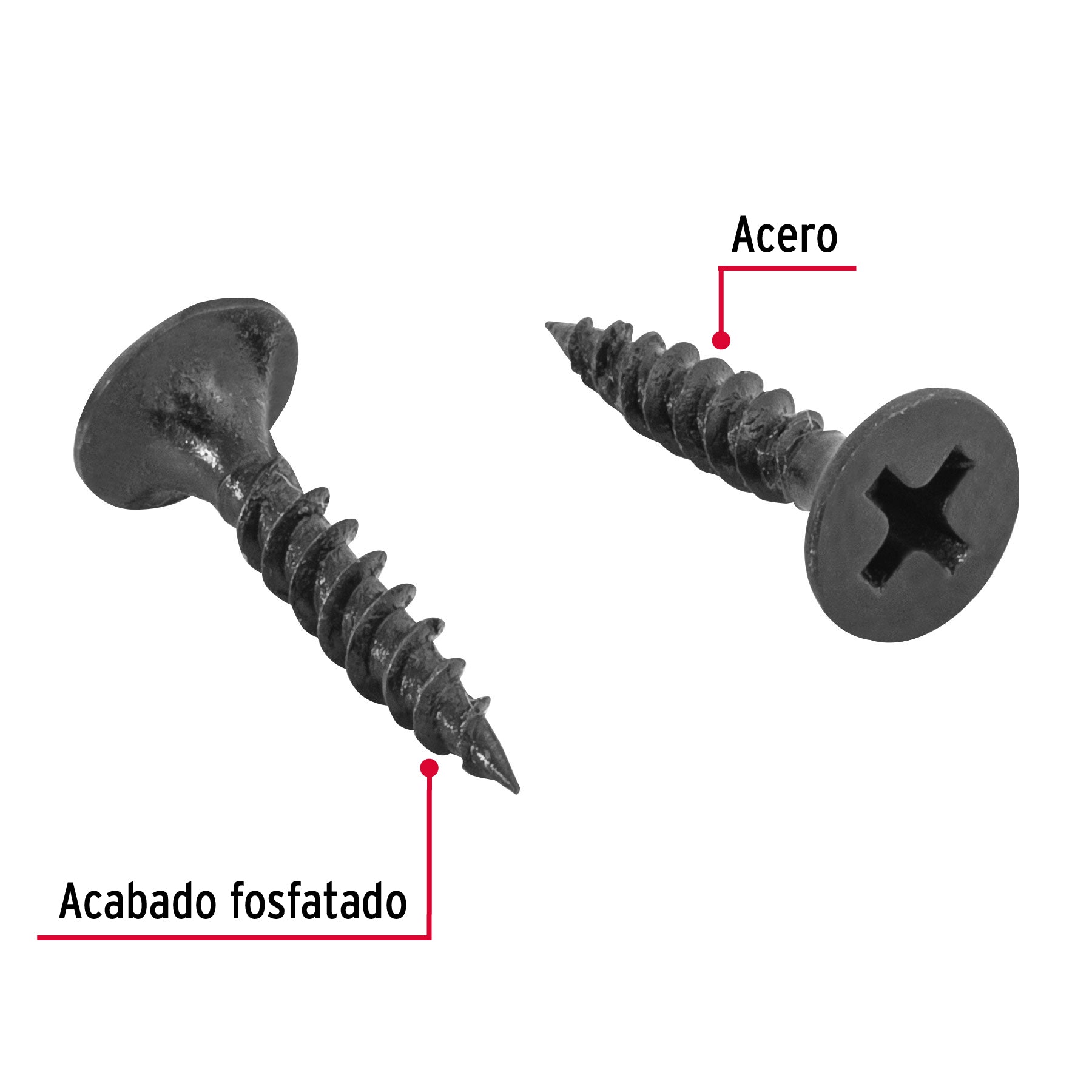 Pija multiusos 6 x 3/4", cuerda cerrada, caja con 100 piezas