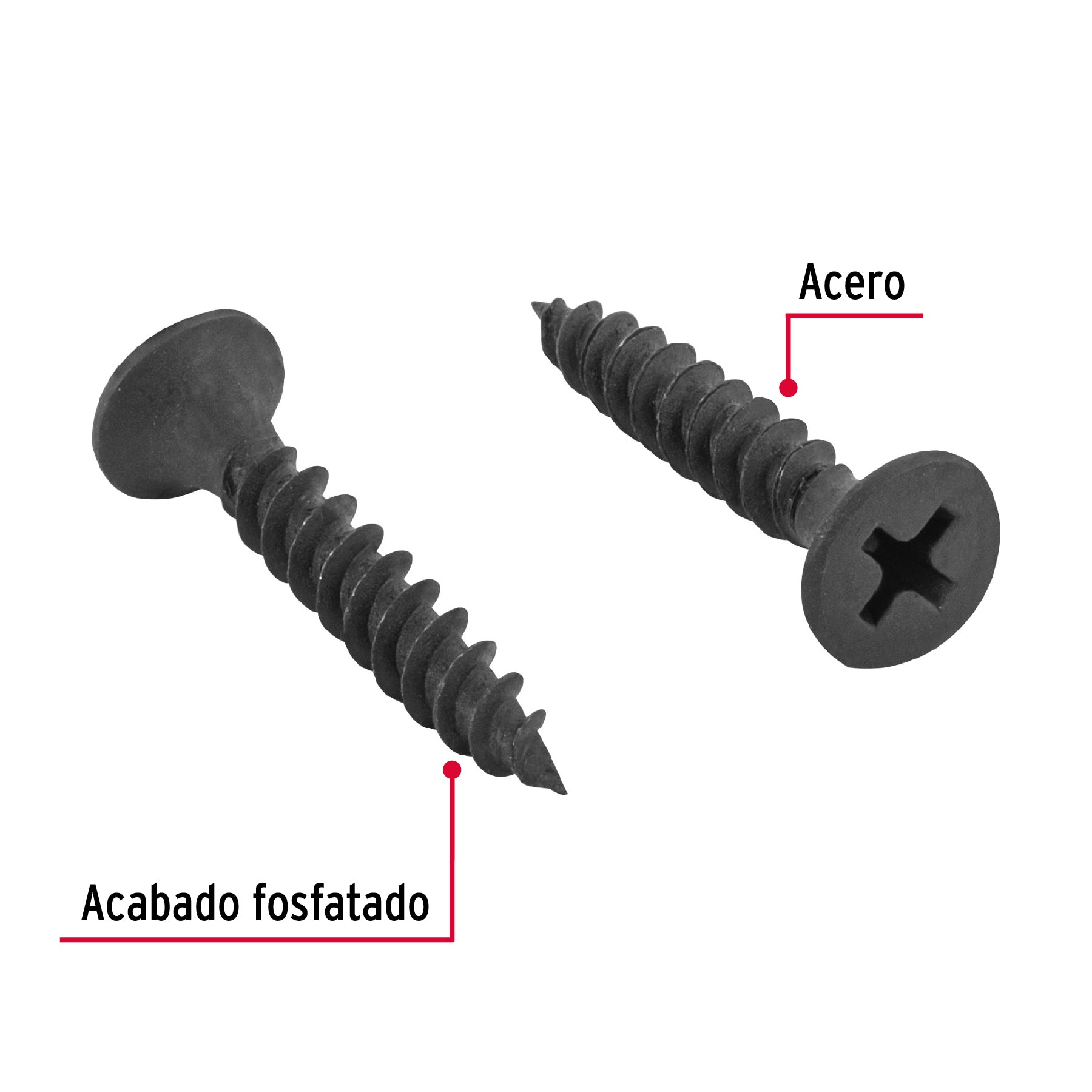Pija multiusos 8 x 1", cuerda cerrada, caja con 100 piezas