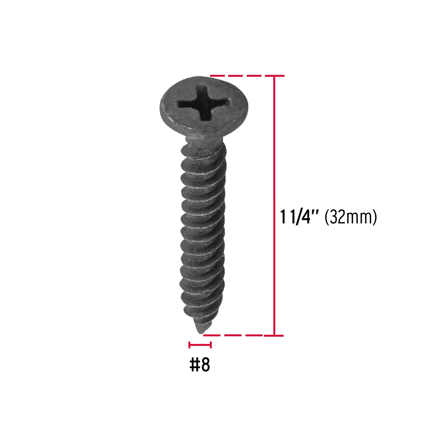 Pija multiusos 8 x 1-1/4", cuerda cerrada, caja 100 piezas