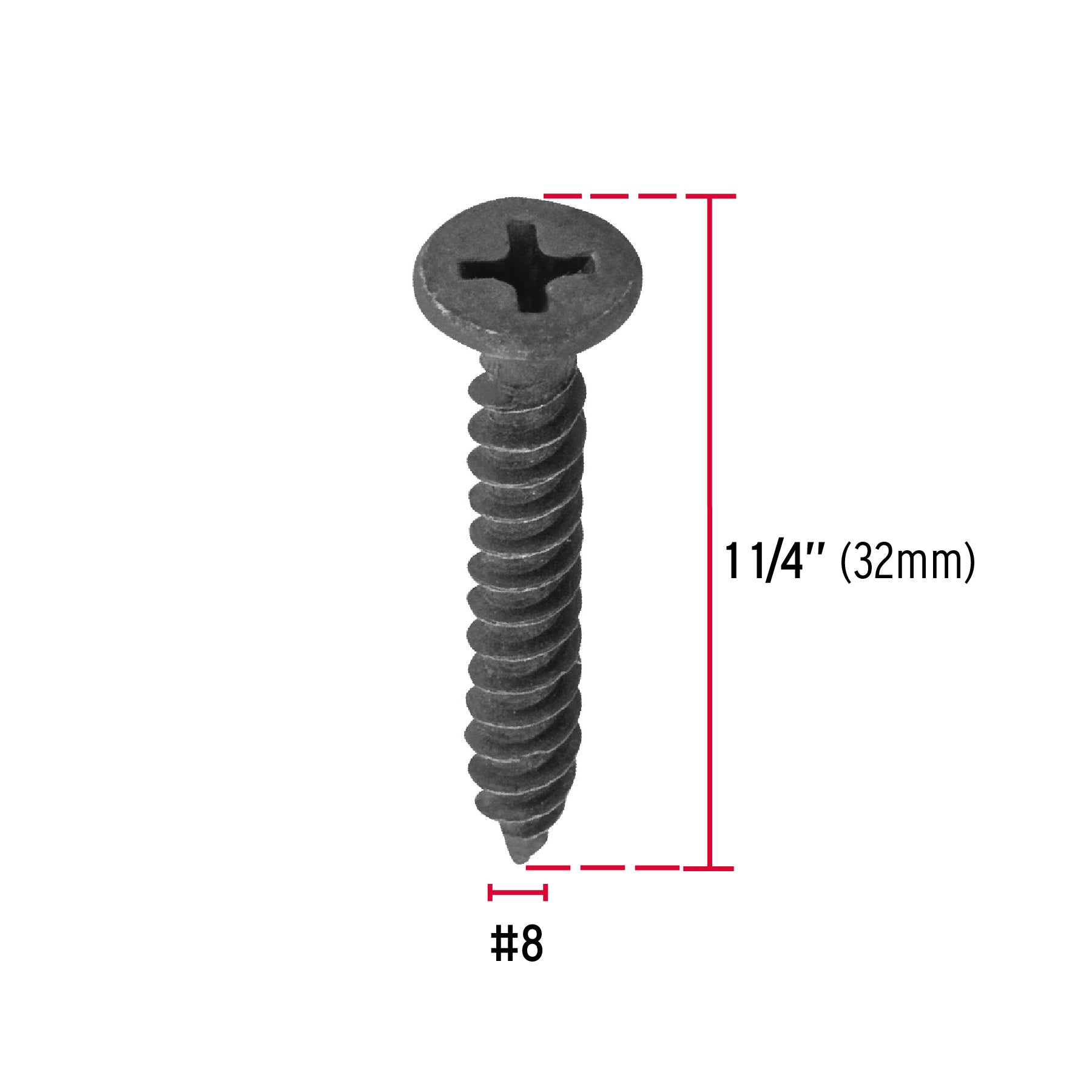 Pija multiusos 8 x 1-1/4", cuerda cerrada, caja 100 piezas