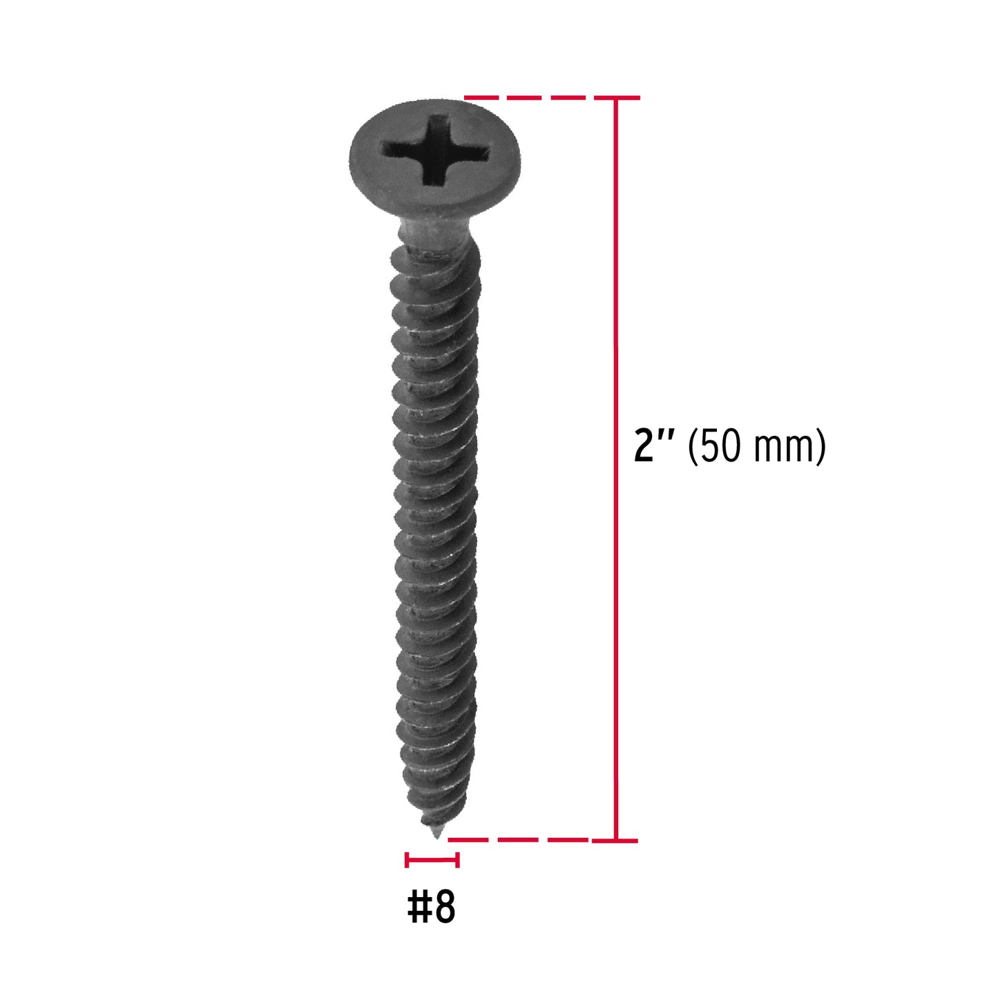 Pija multiusos 8 x 2", cuerda cerrada, caja con 100 piezas
