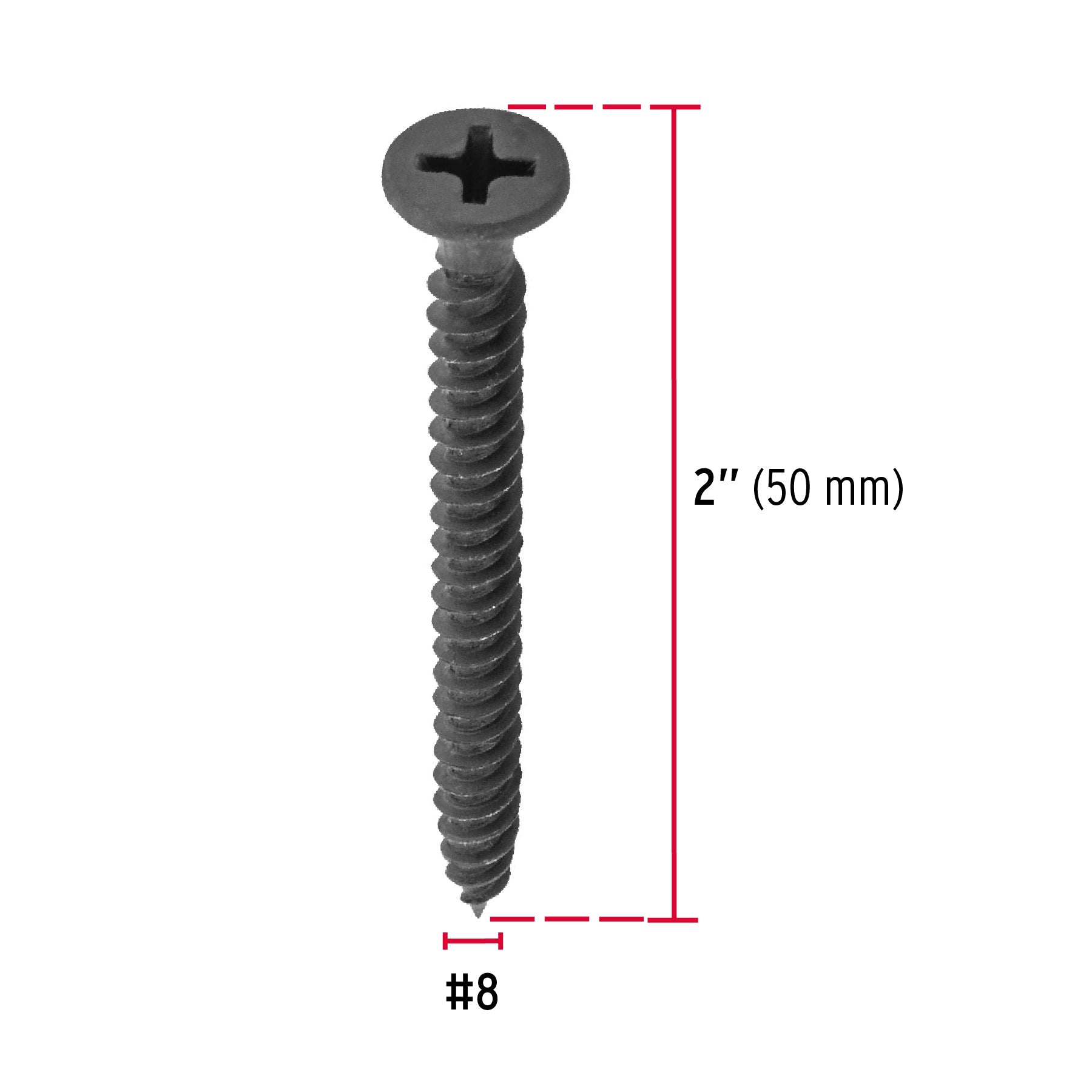 Pija multiusos 8 x 2", cuerda cerrada, caja con 100 piezas