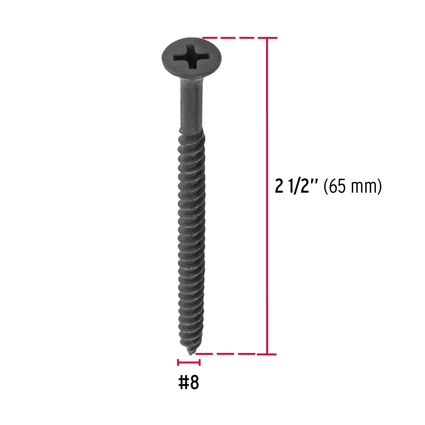 Pija multiusos 8 x 2-1/2", cuerda cerrada, caja 100 piezas