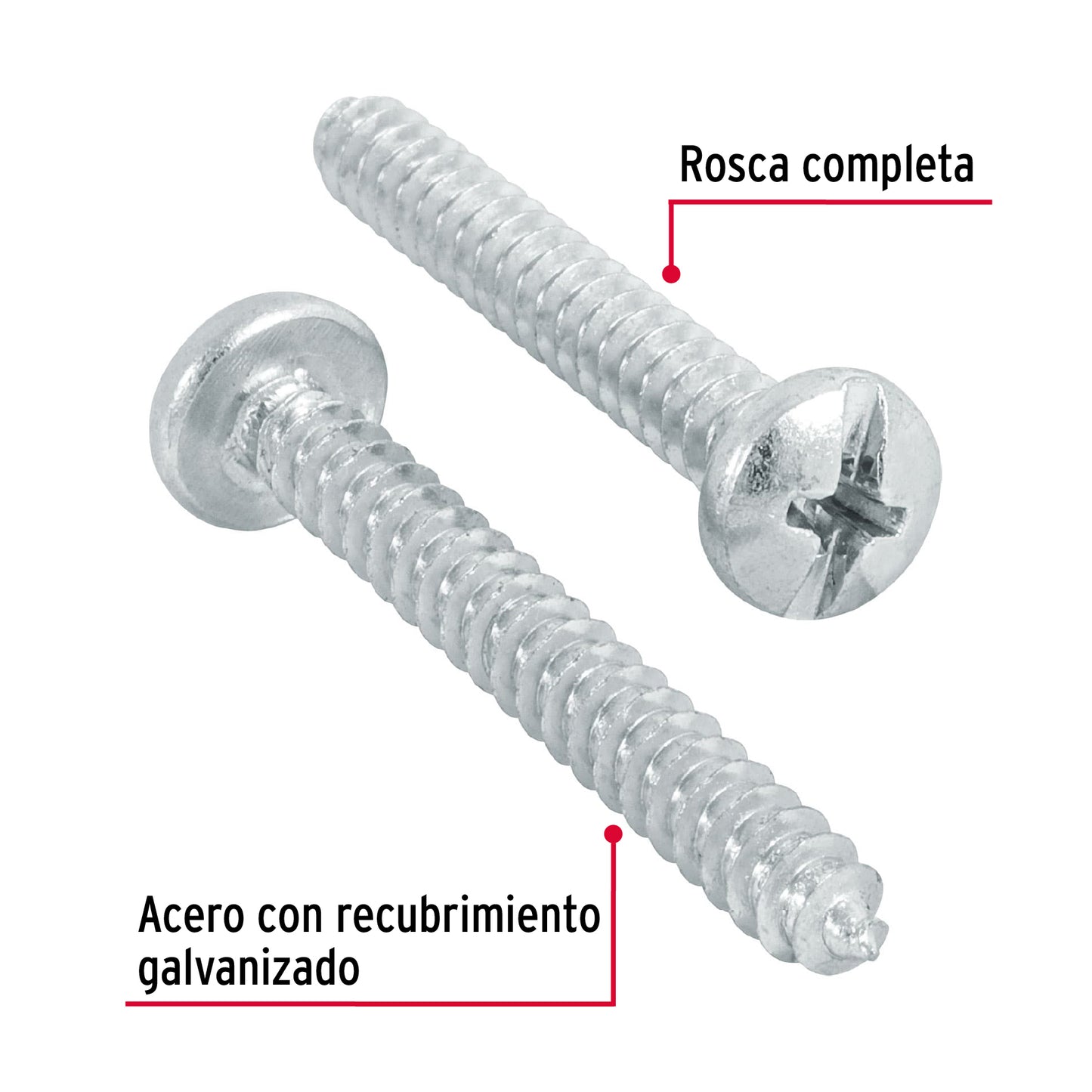 Blíster con 8 pijas para lámina, #10 x 1-1/2', Fiero NUEVO