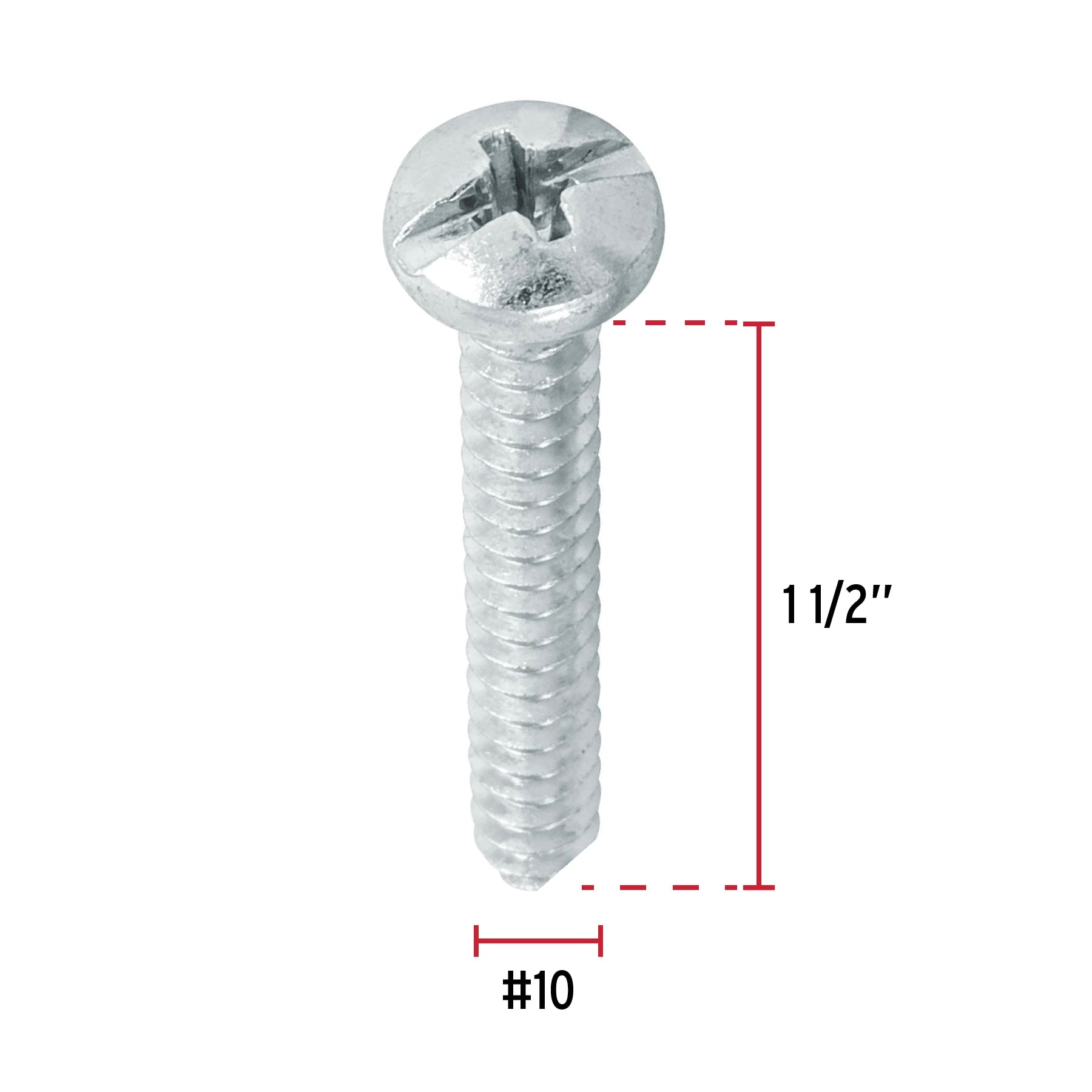 Pijas para lámina, #10, 1-1/2", caja con 150 pzas