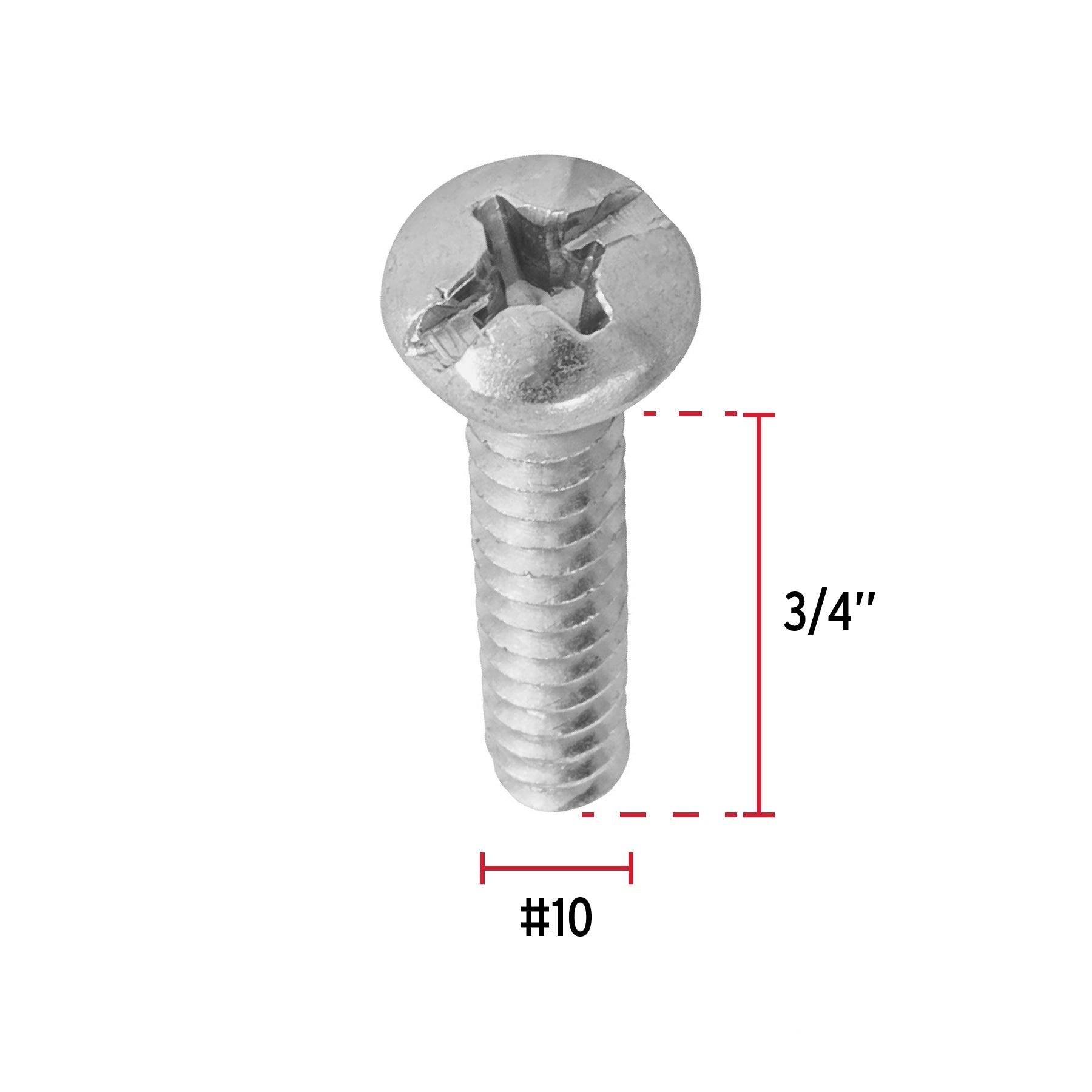 Pijas para lámina, #10, 3/4", caja con 150 pzas