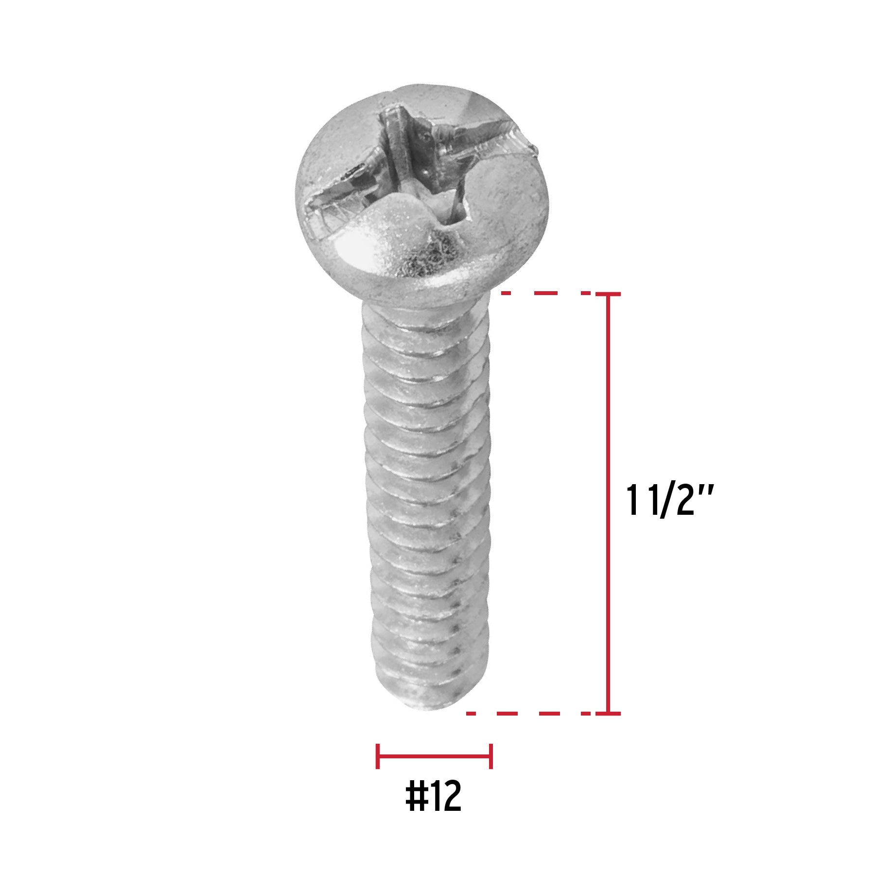 Pijas para lámina, #12, 1-1/2", caja con 100 pzas