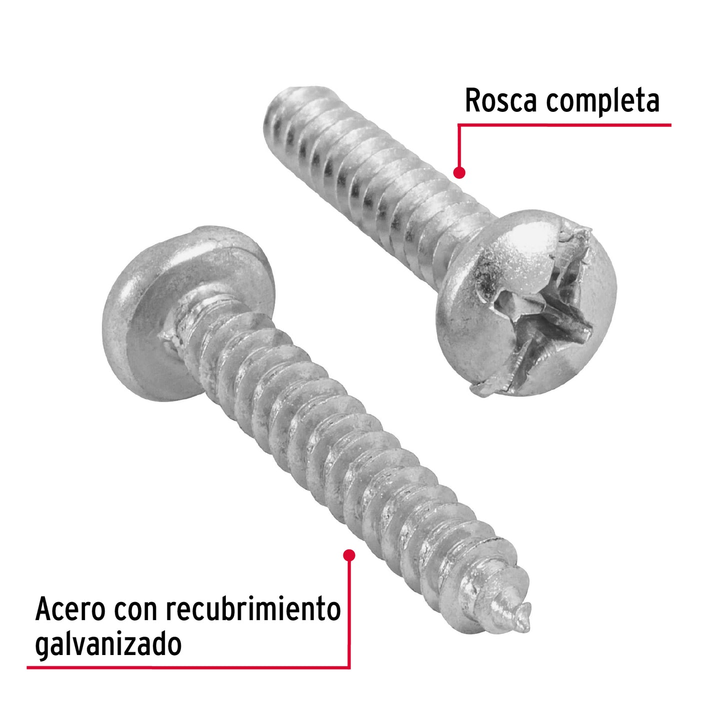 Pijas para lámina, #12, 1-1/4", caja con 100 pzas