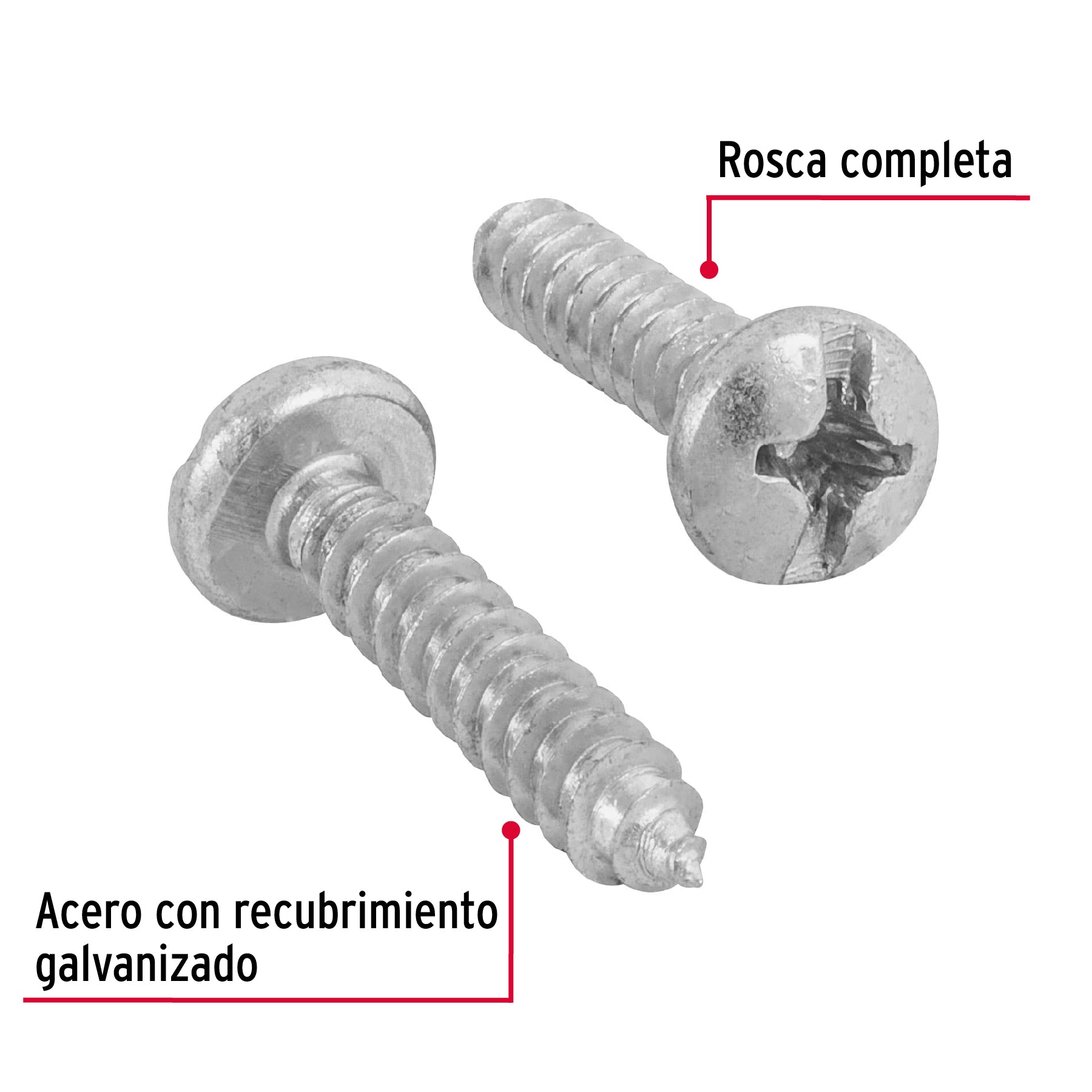 Pijas para lámina, #12, 1", caja con 100 pzas