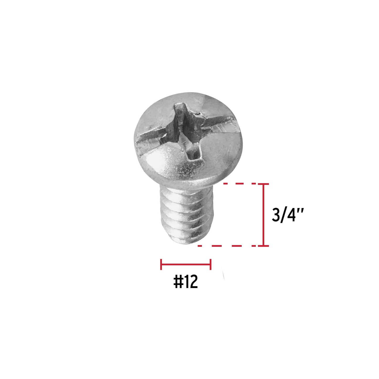 Pijas para lámina, #12, 3/4", caja con 100 pzas