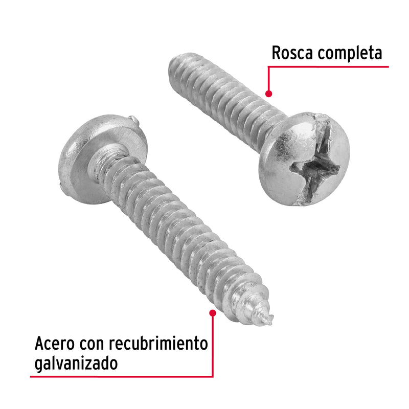 Pijas para lámina, #14, 1-1/2", caja con 100 pzas