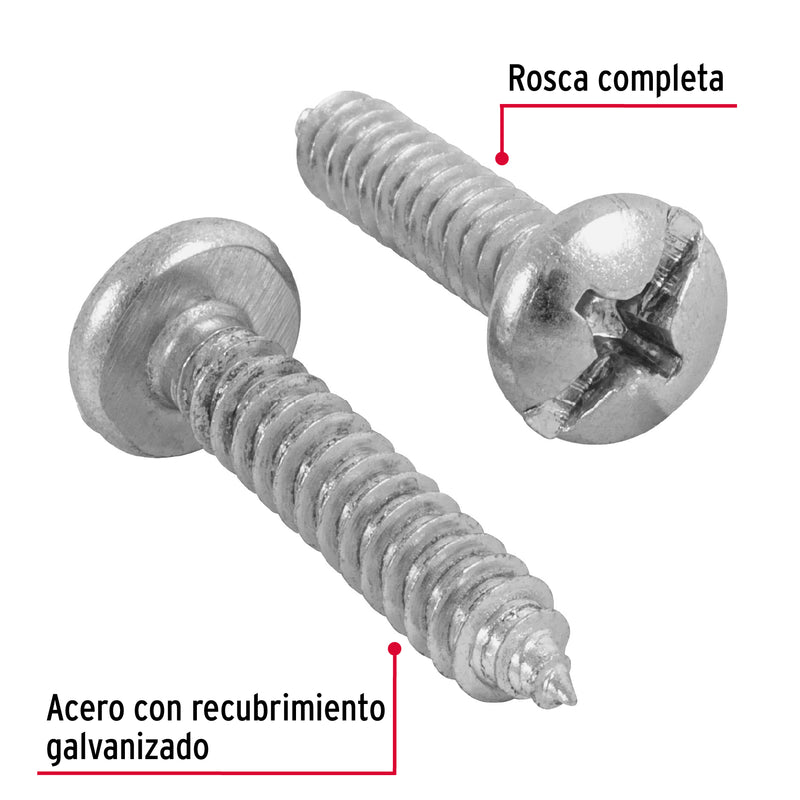 Pijas para lámina, #14, 1-1/4", caja con 100 pzas
