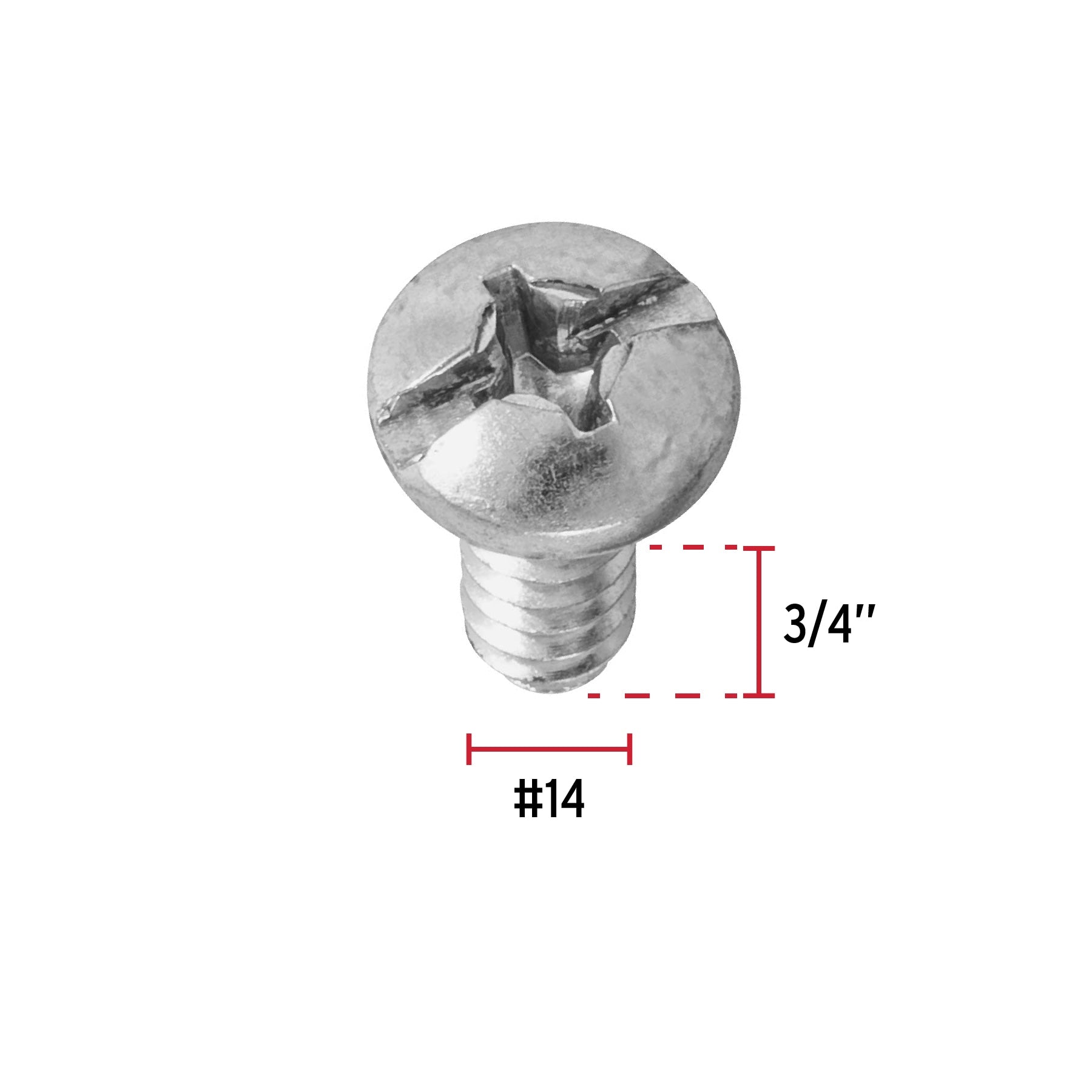 Pijas para lámina, #14, 3/4", caja con 100 pzas