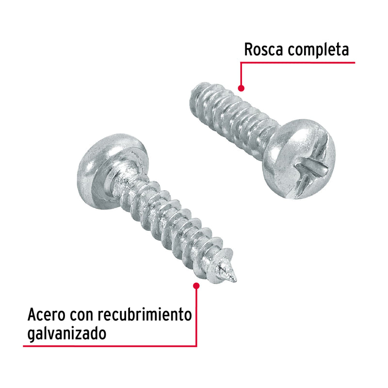 Pijas para lámina #4, 1/2" caja con 200 piezas