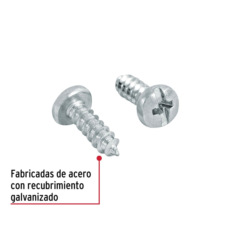 Pijas para lámina #4, 1/4" caja con 200 piezas