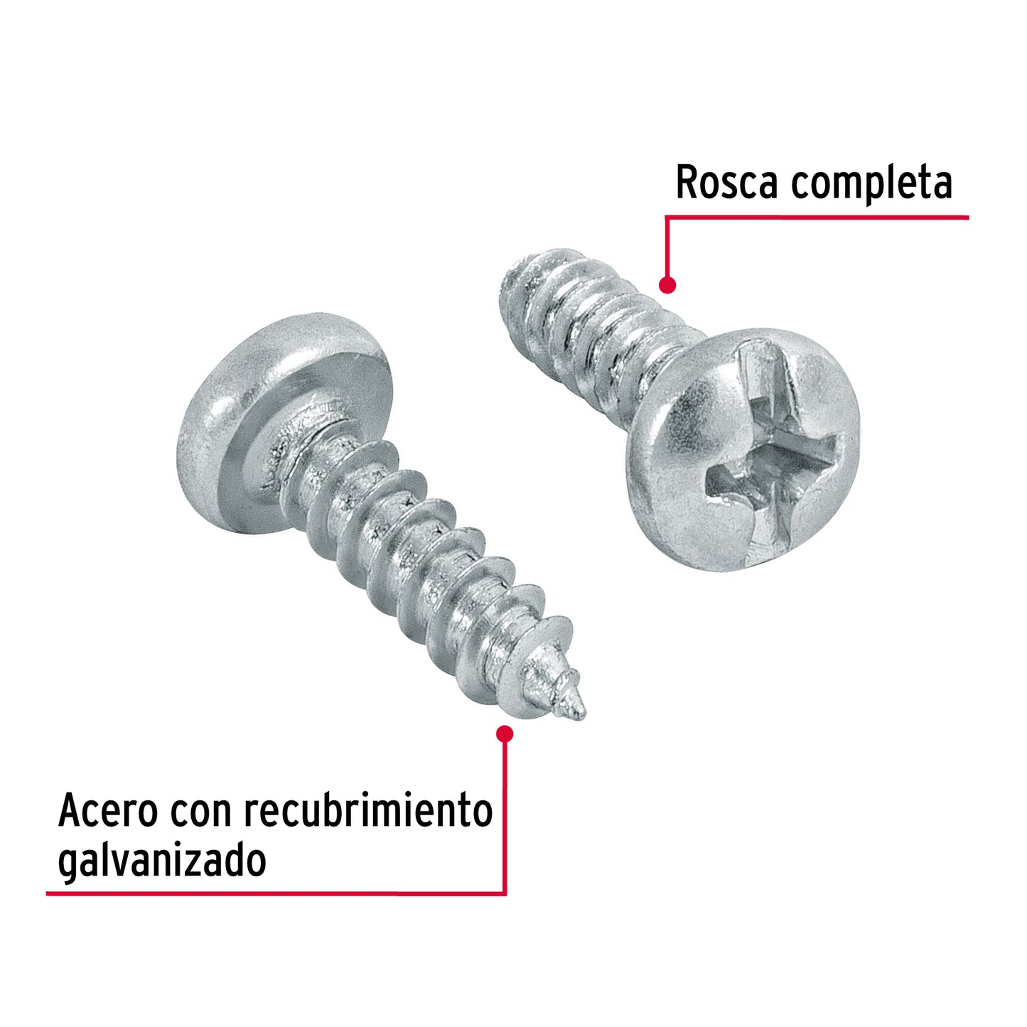 Pijas para lámina #6, 1/2" caja con 200 piezas