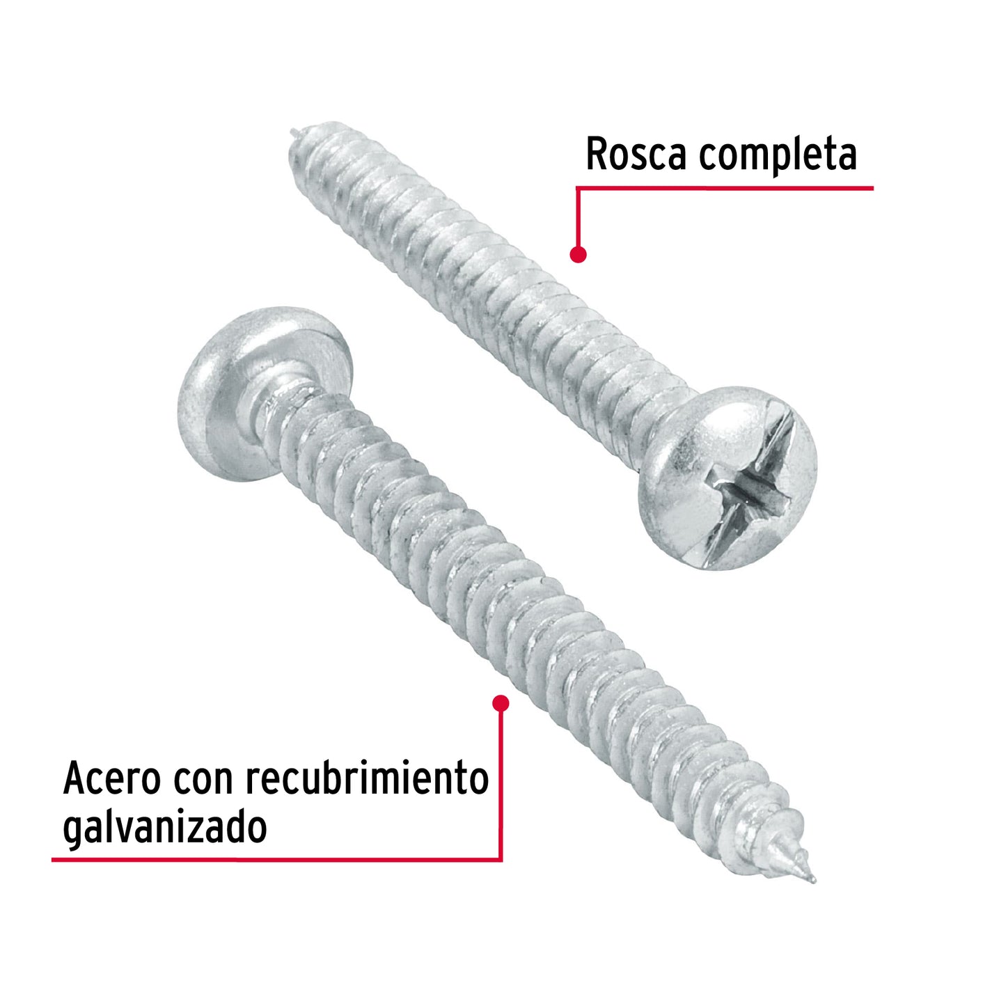 Pijas para lámina, #8, 1-1/2", caja con 200 pzas