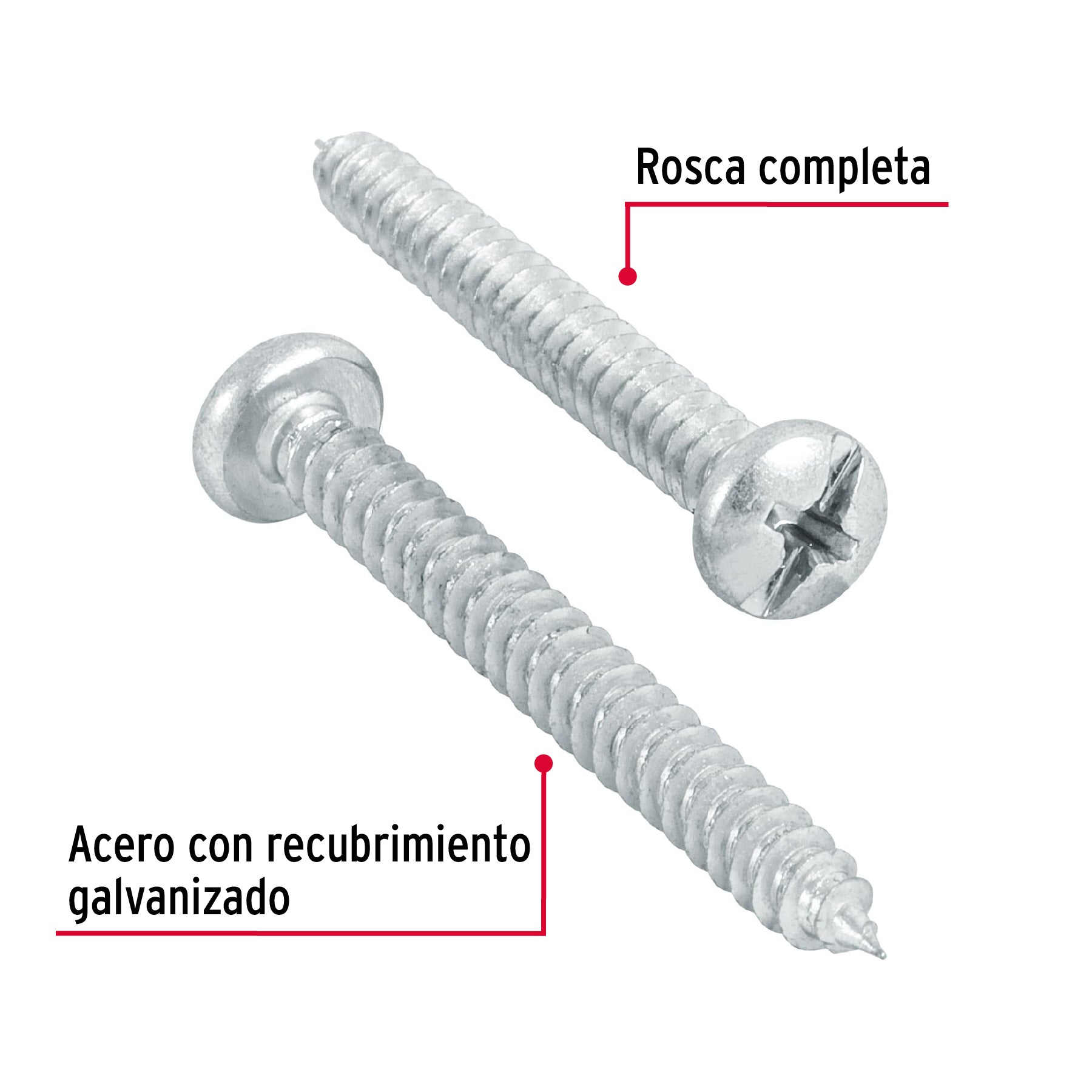 Pijas para lámina, #8, 1-1/2", caja con 200 pzas