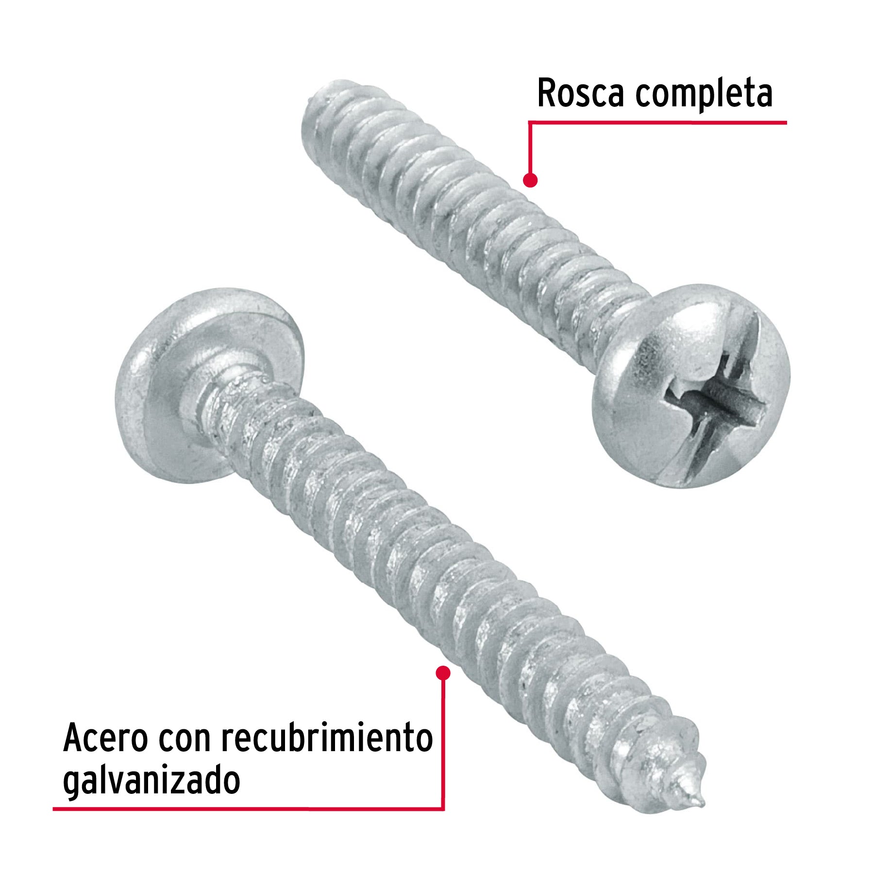 Pijas para lámina, #8, 1-1/4", caja con 200 pzas