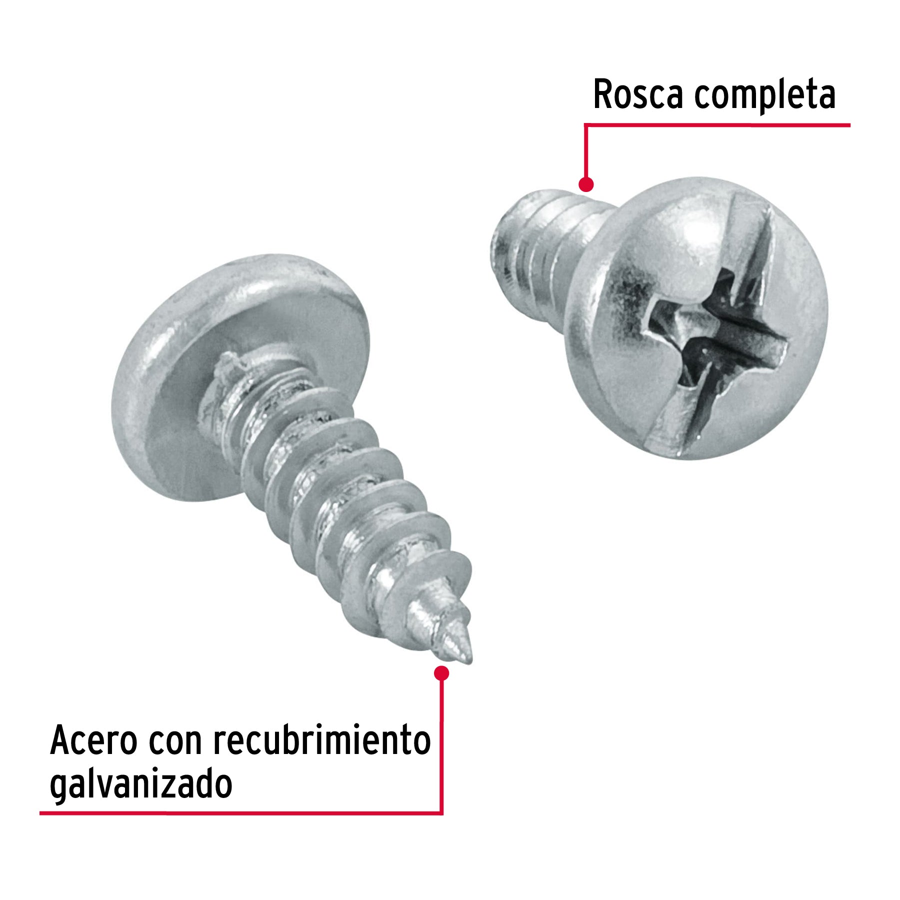 Pijas para lámina, #8, 1/2", caja con 200 pzas