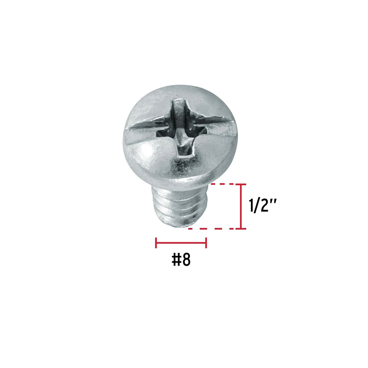 Pijas para lámina, #8, 1/2", caja con 200 pzas