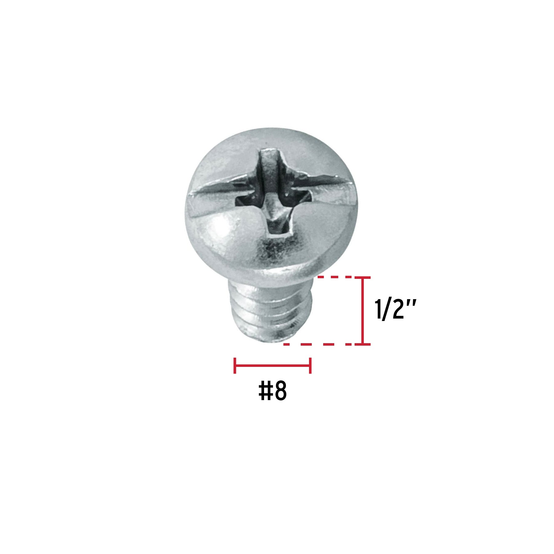 Pijas para lámina, #8, 1/2", caja con 200 pzas