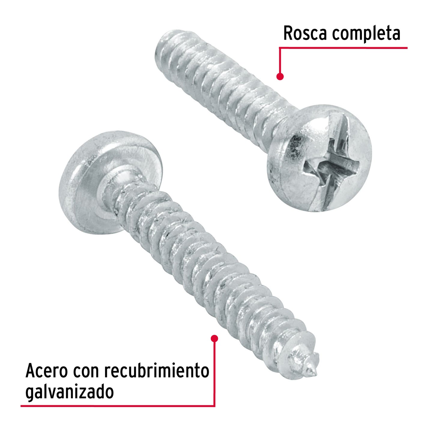 Pijas para lámina, #8, 1", caja con 200 pzas