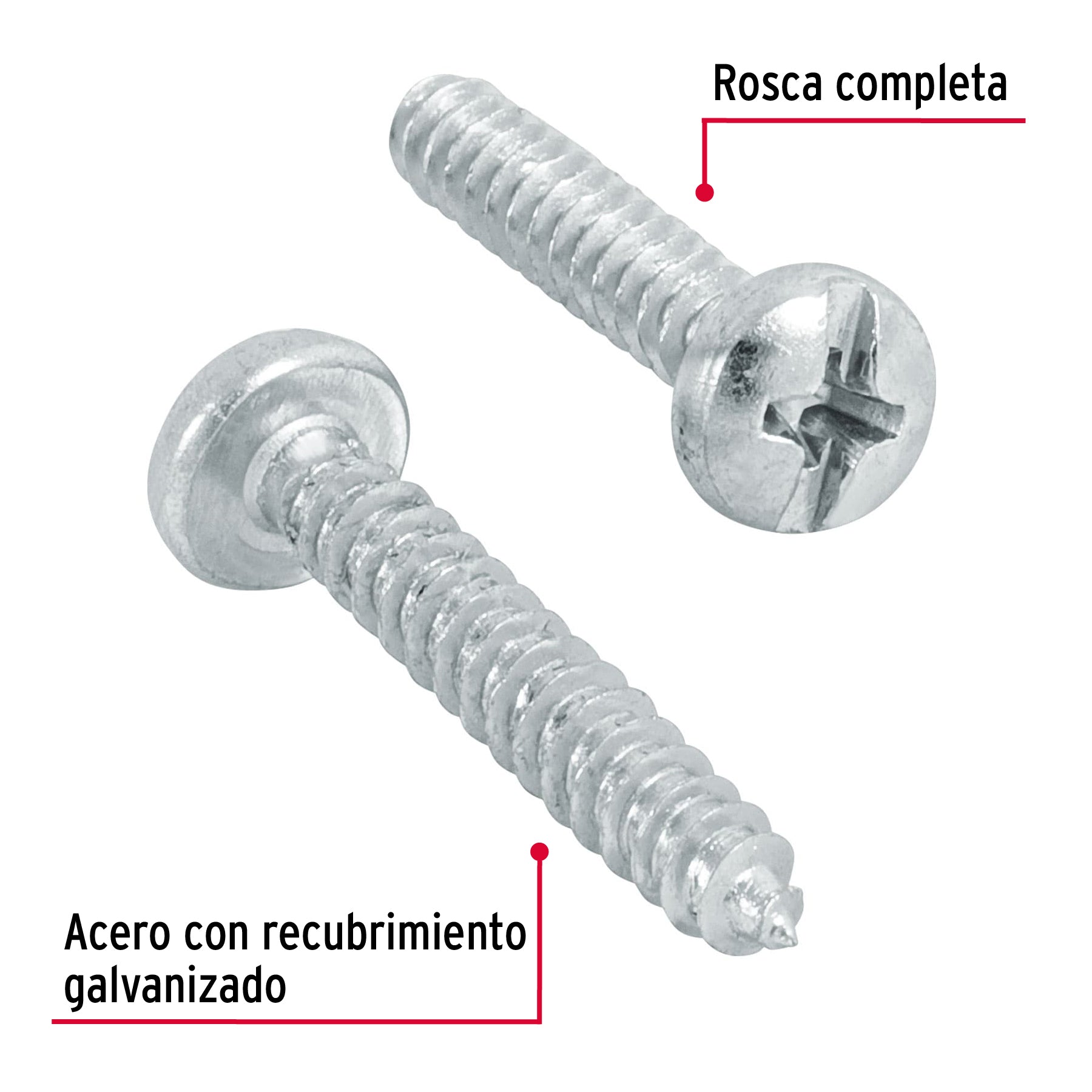 Pijas para lámina, #8, 1", caja con 200 pzas