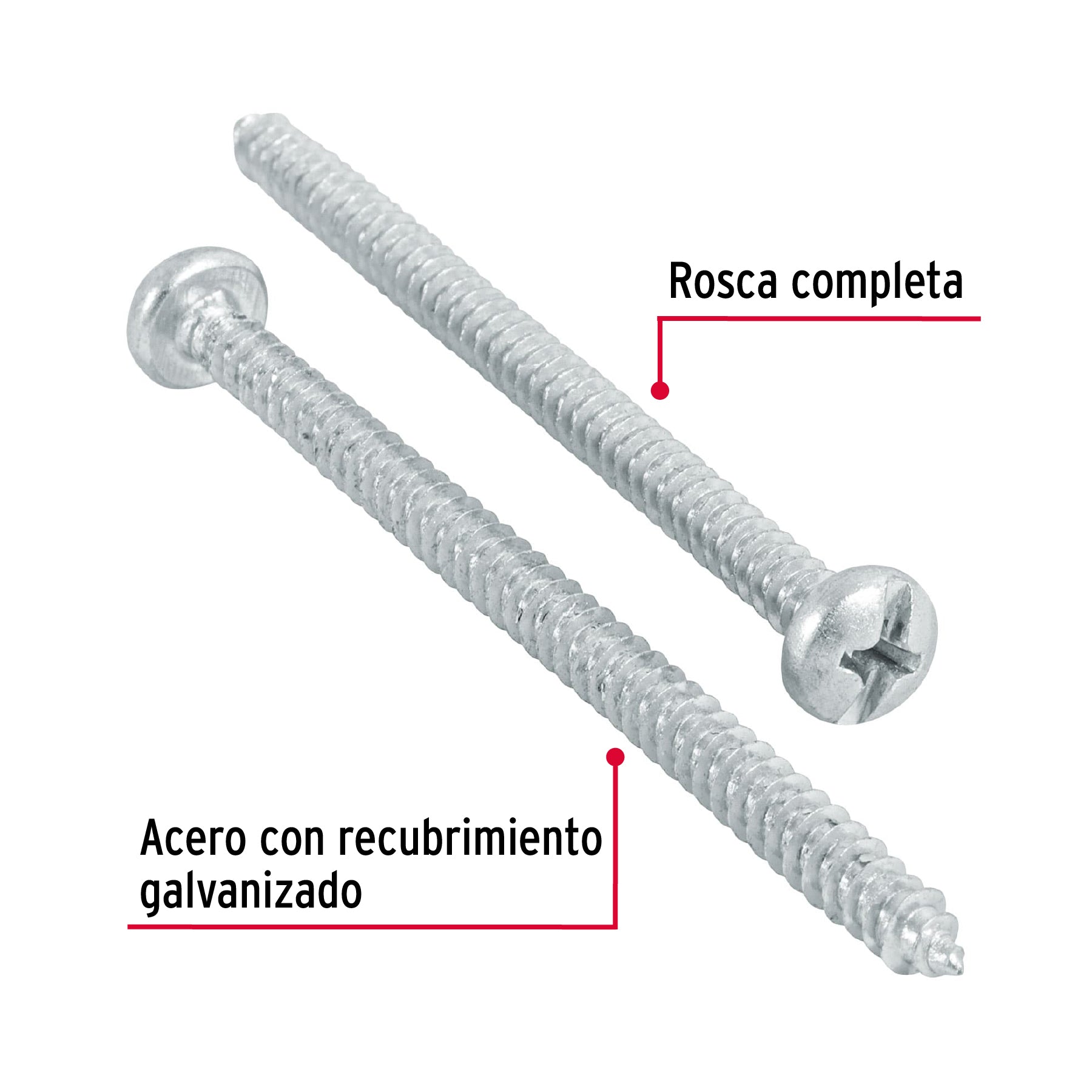 Pijas para lámina, #8, 2-1/2", caja con 200 pzas