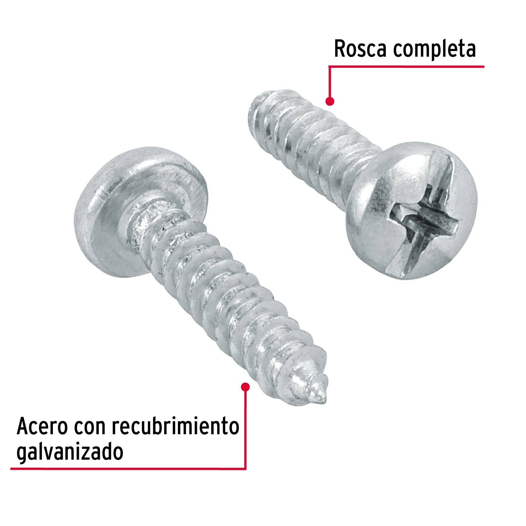 Pijas para lámina, #8, 3/4", caja con 200 pzas
