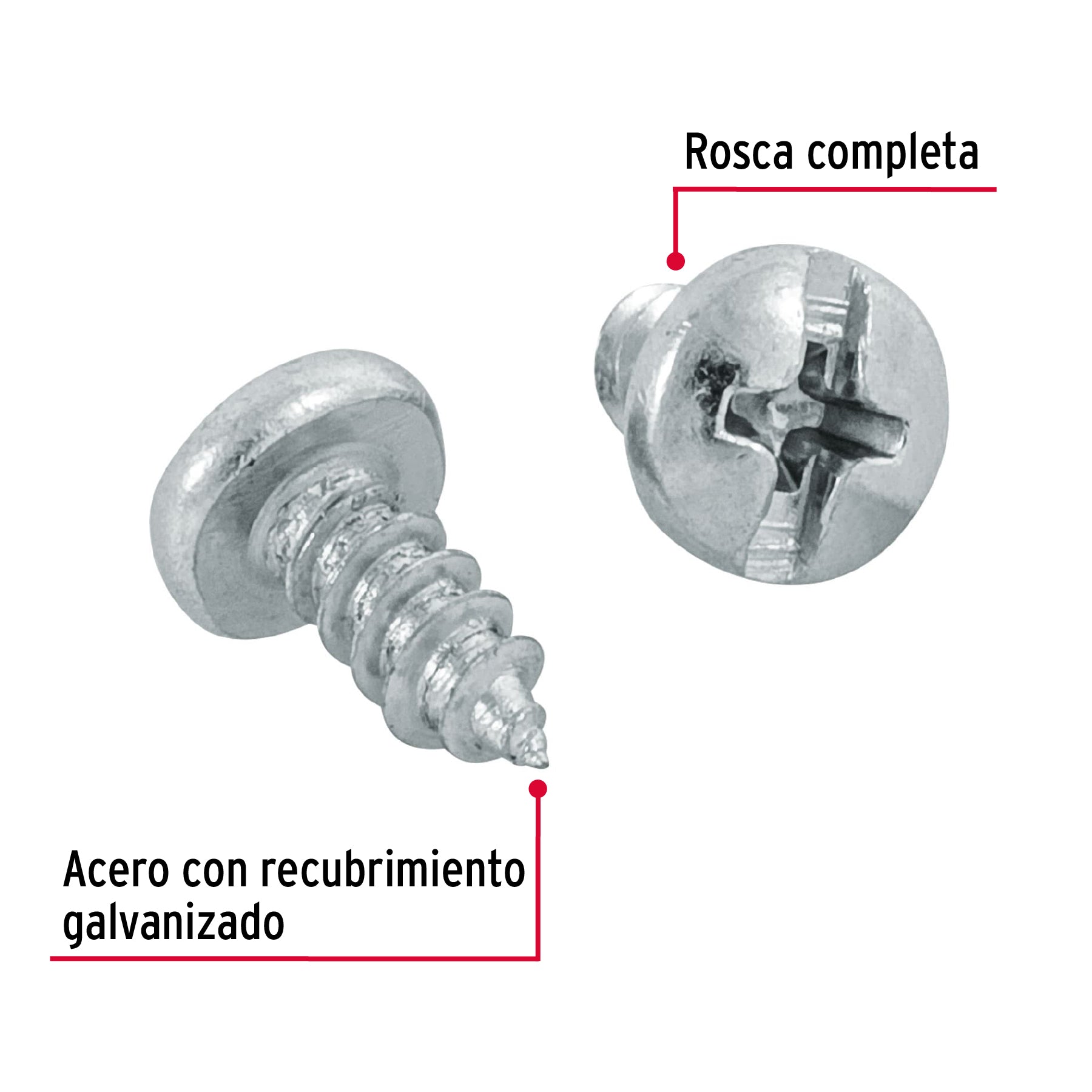 Pijas para lámina, #8, 3/8", caja con 200 pzas